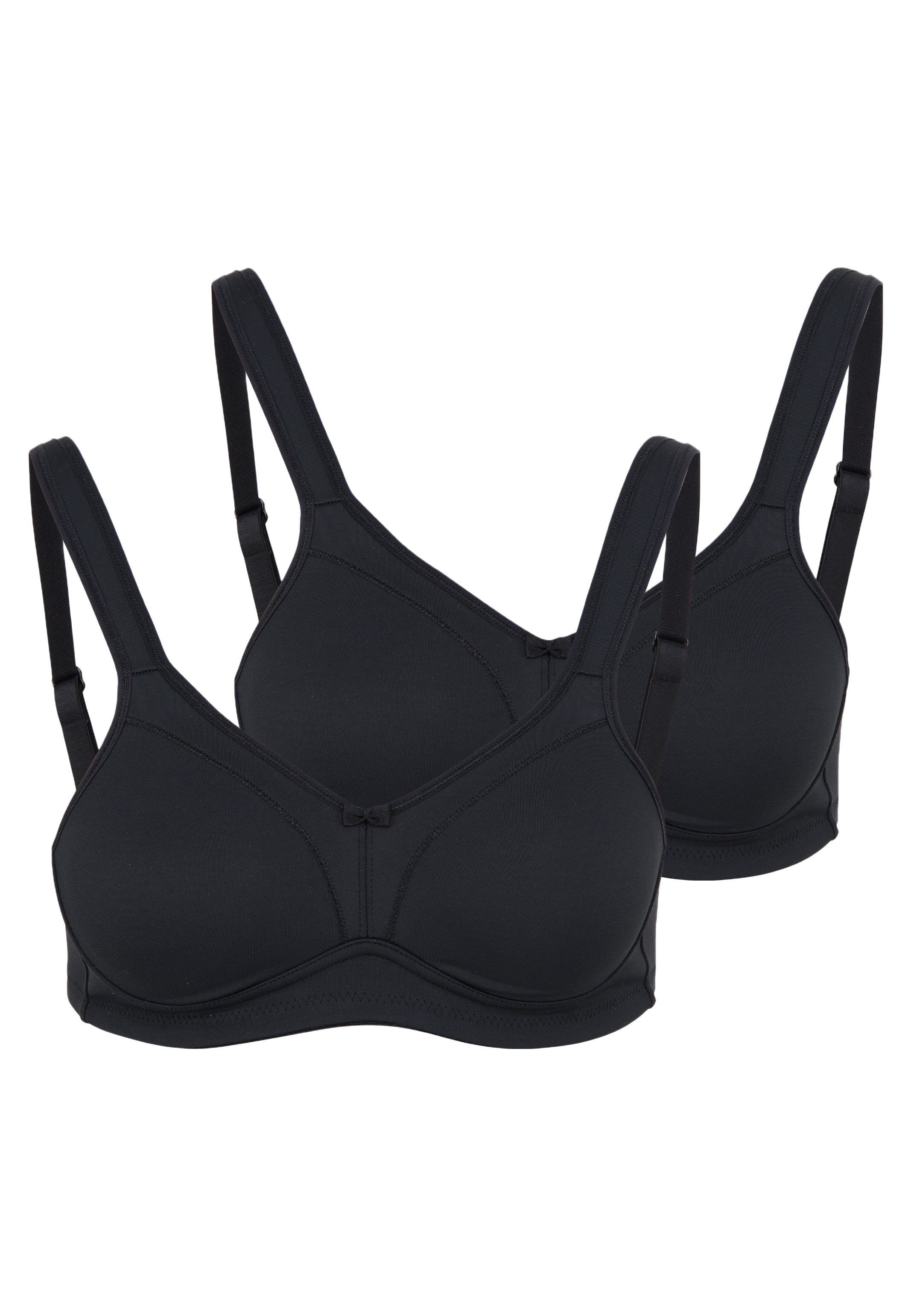 Susa Bügelloser BH 2er Pack Comfort Topsy (Spar-Set, 2-tlg) BH ohne Bügel - Nahtlose Cups, Sorgt für sicheren Halt