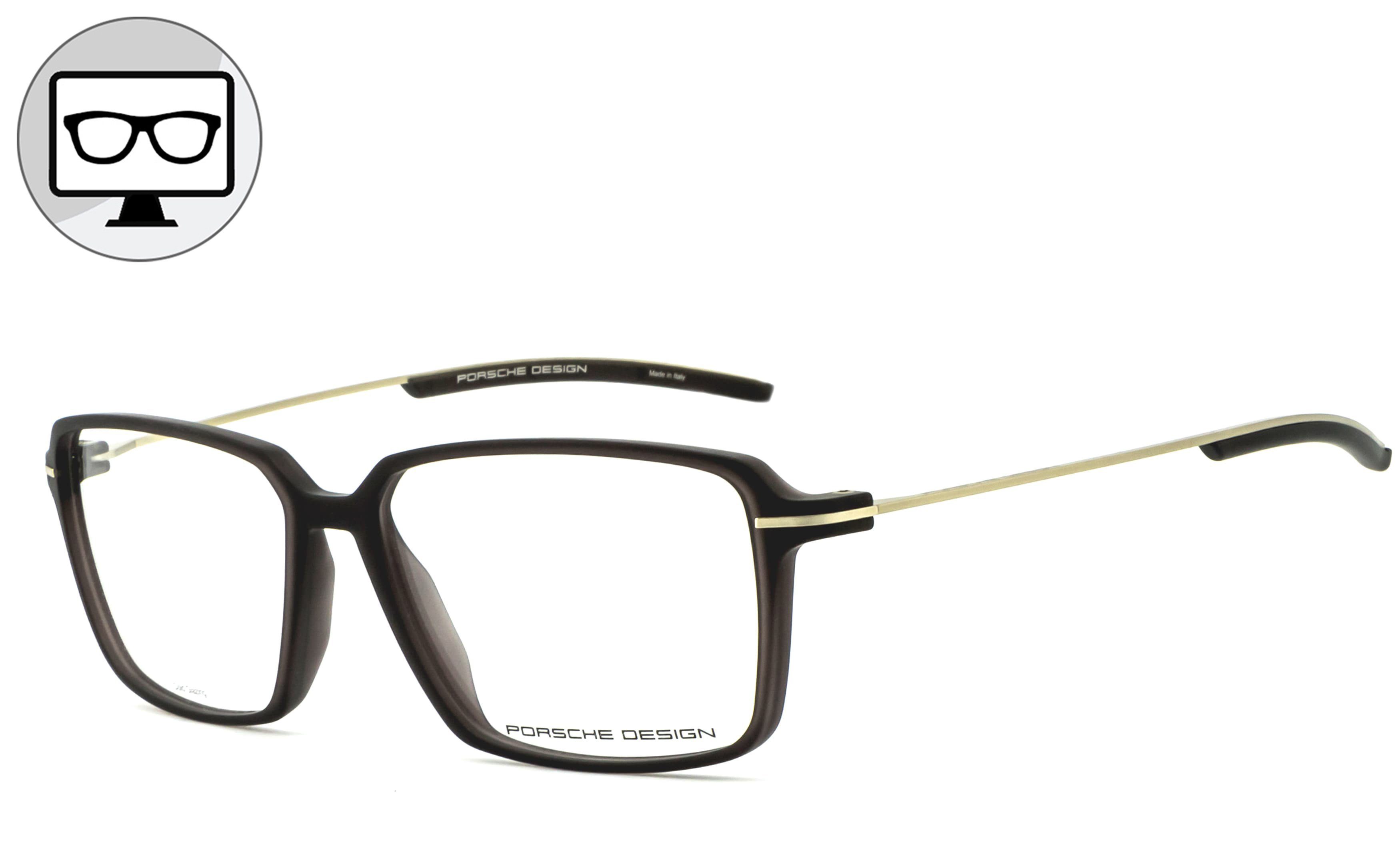 PORSCHE Design Brille Blaulichtfilter Brille, Blaulicht Brille, Bildschirmbrille, Bürobrille, Gamingbrille, ohne Sehstärke