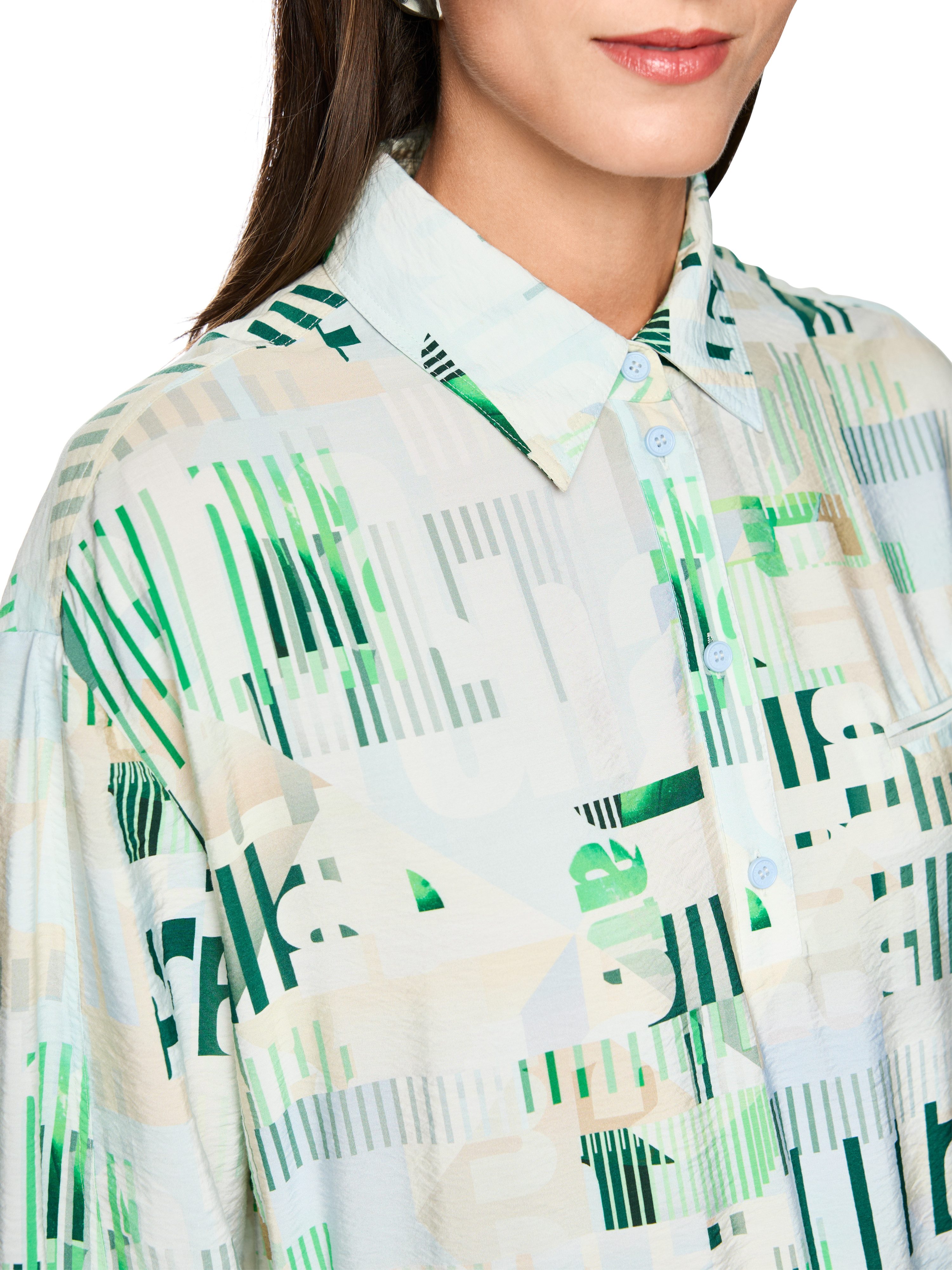 Marc Cain Hemdblusenkleid City Vibing Premium Damenmode sportiv, Minikleid, ohne Innenfutter