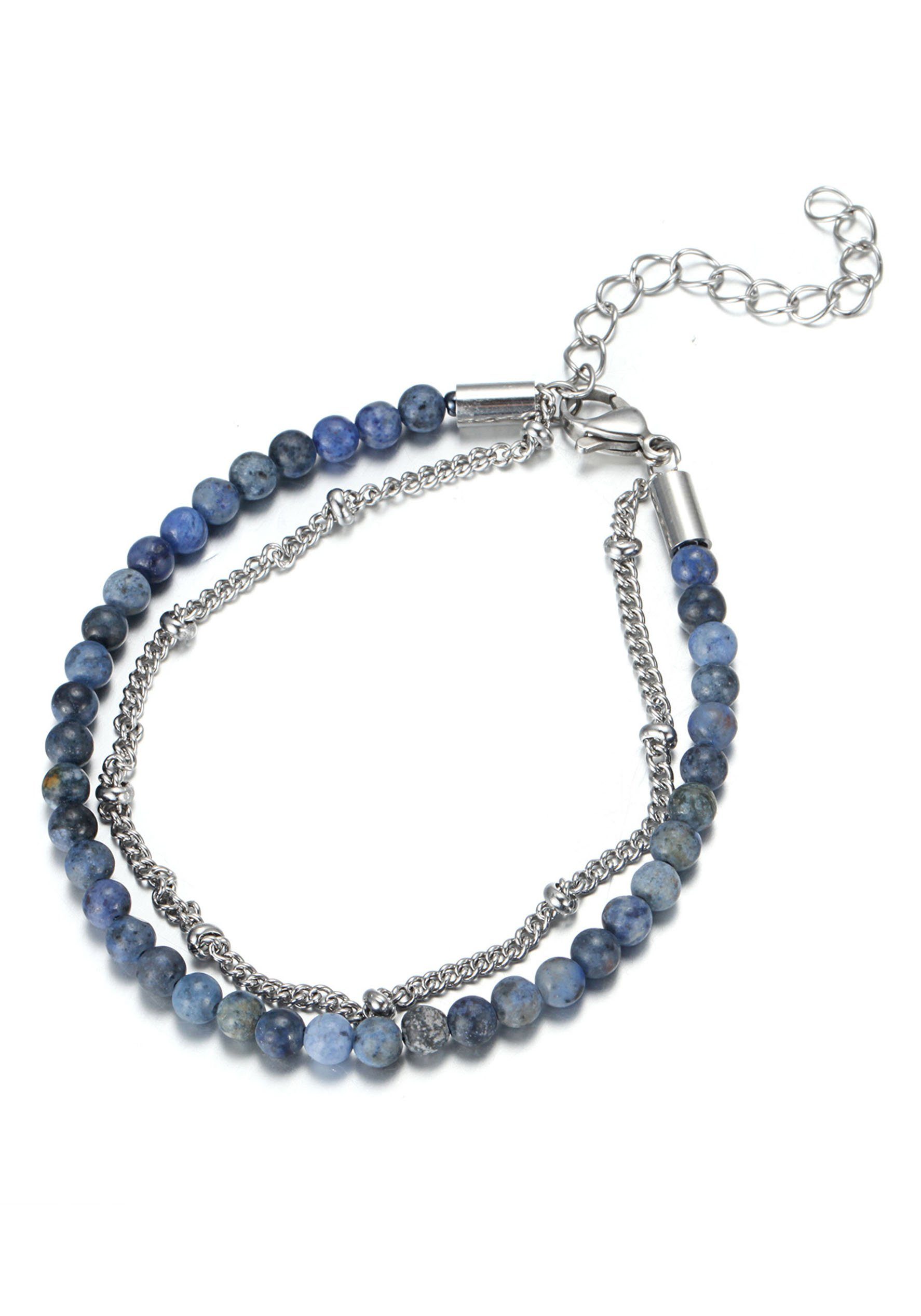 Firetti Fußkette Schmuck Geschenk KörperSchmuck, mit Türkis, Achat oder Dumortierit