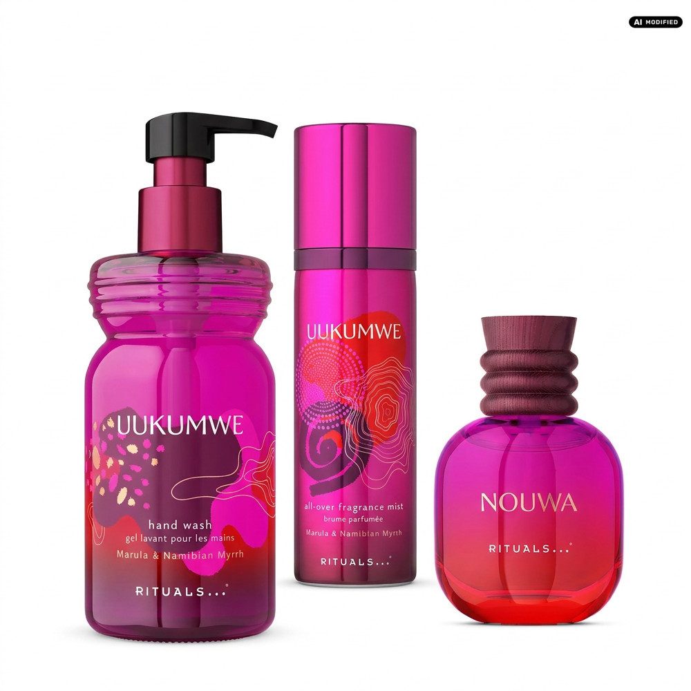 Rituals Gesichts- und Körperspray Rituals Uukumwe Duft und Handpflege Geschenk Set, Harmonisches Marula-Dufttrio für Körper, Hände und Duftwolke