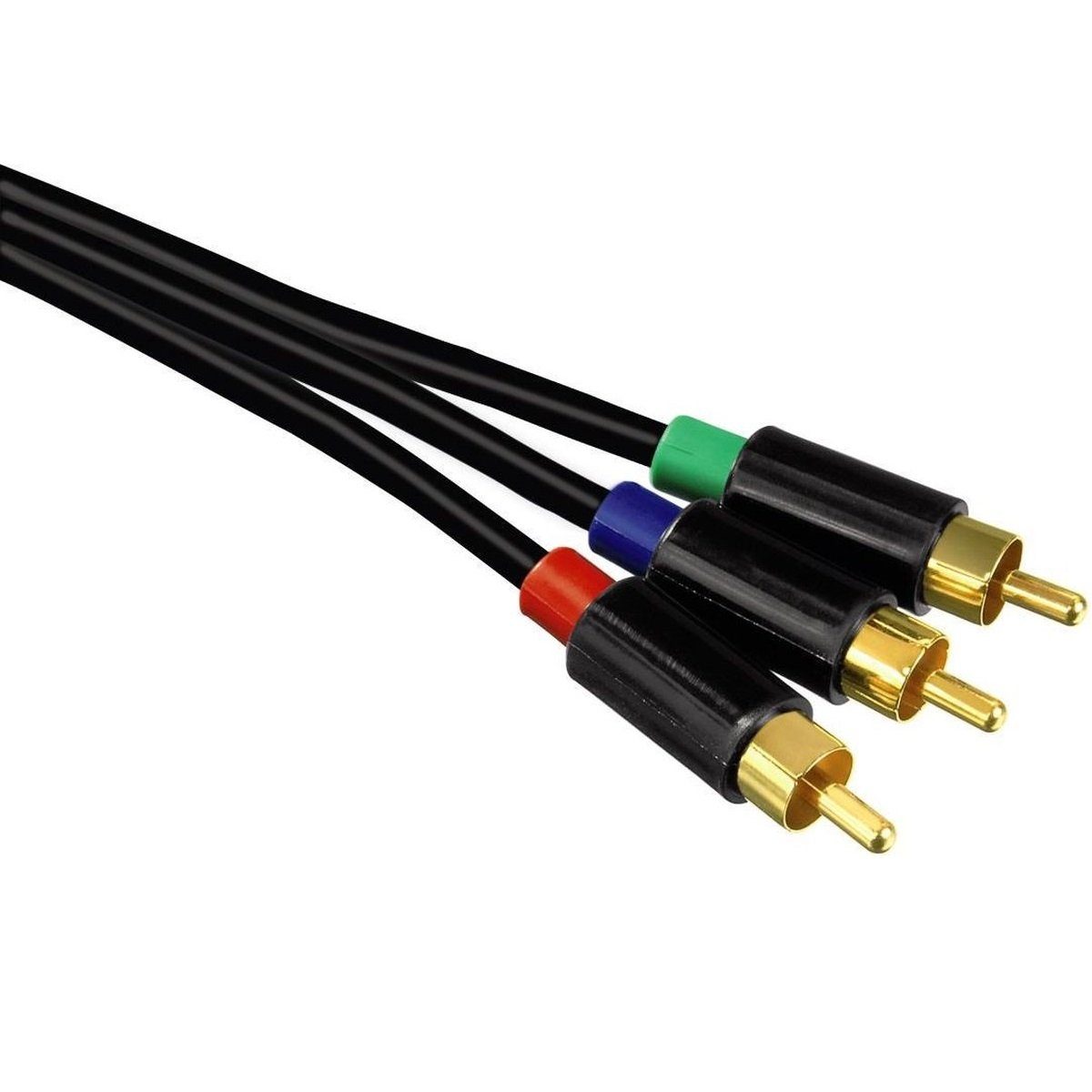 Hama 1,5m YUV Komponenten-Kabel RGB Component HDTV Video-Kabel, Cinch, Cinch,  Komponenten-Kabel, Koax HD TV Video-Kabel mit RCA- Chinch-Anschluss YUV,  Stecker vergoldet, passend für TV, Beamer, Blu-Ray-Player, DVD-Player,  Receiver etc