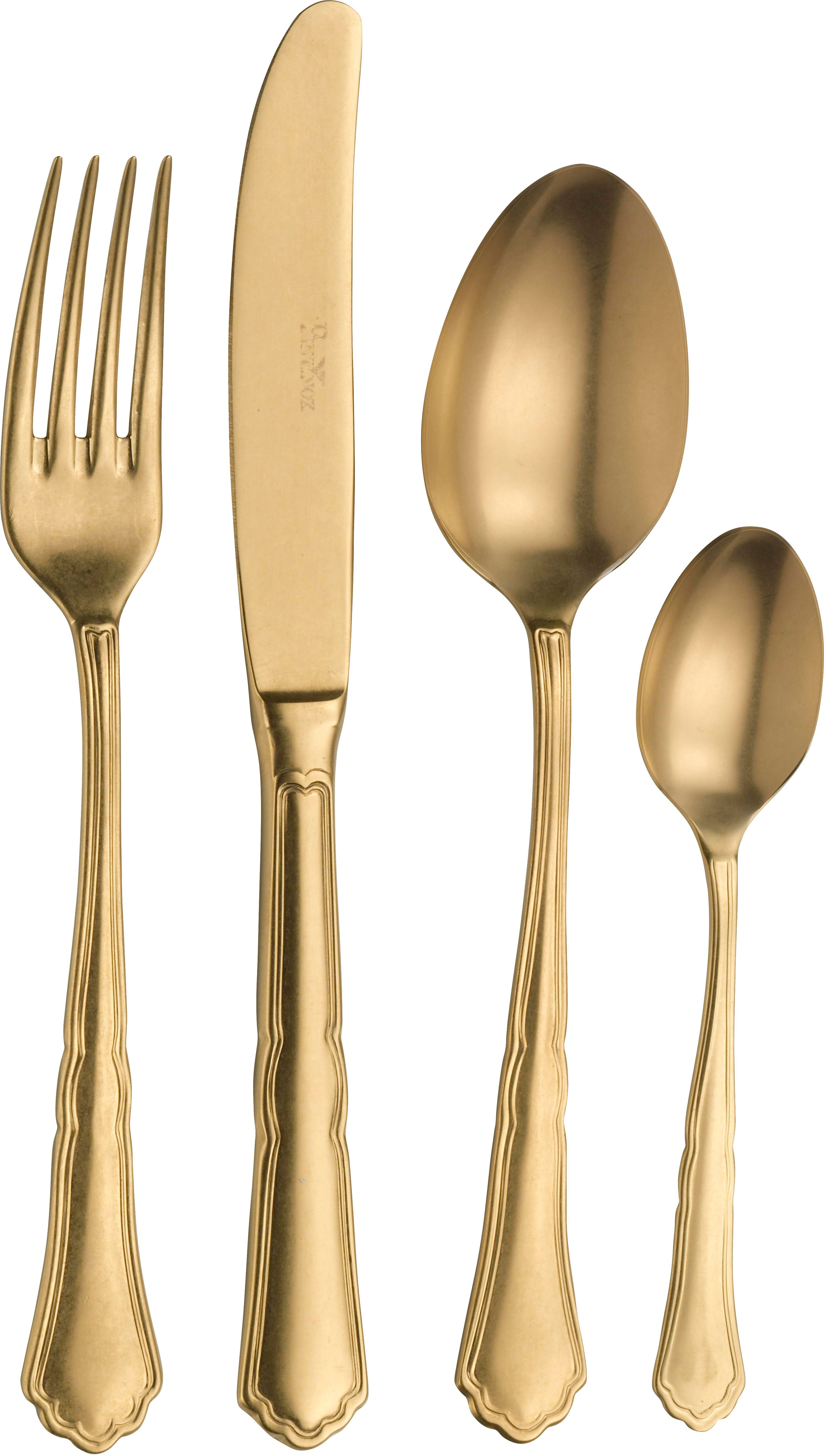 PINTINOX Besteck-Set Settecento Alchemique (30-tlg), 6 Personen, Edelstahl 18/10, Optik Bronze SW PVD Beschichtung