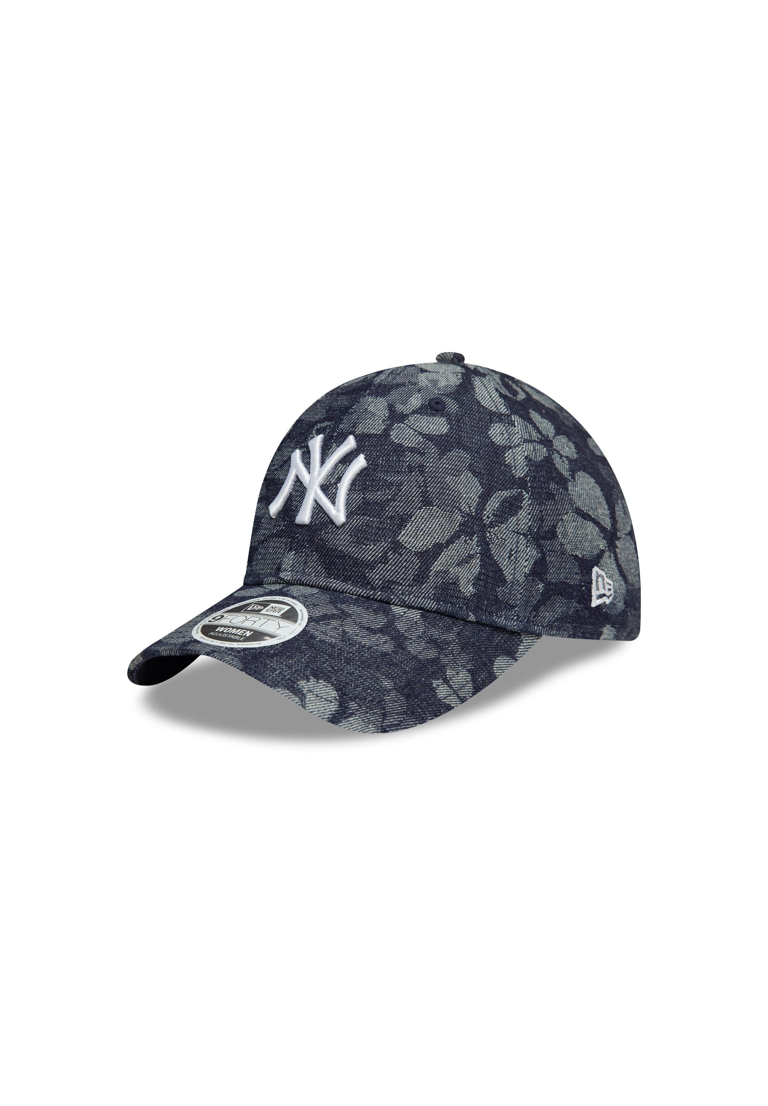 Baseball Cap New York Yankees MLB Womens Floral Denim Blau Verstellbare 9Twenty Dam