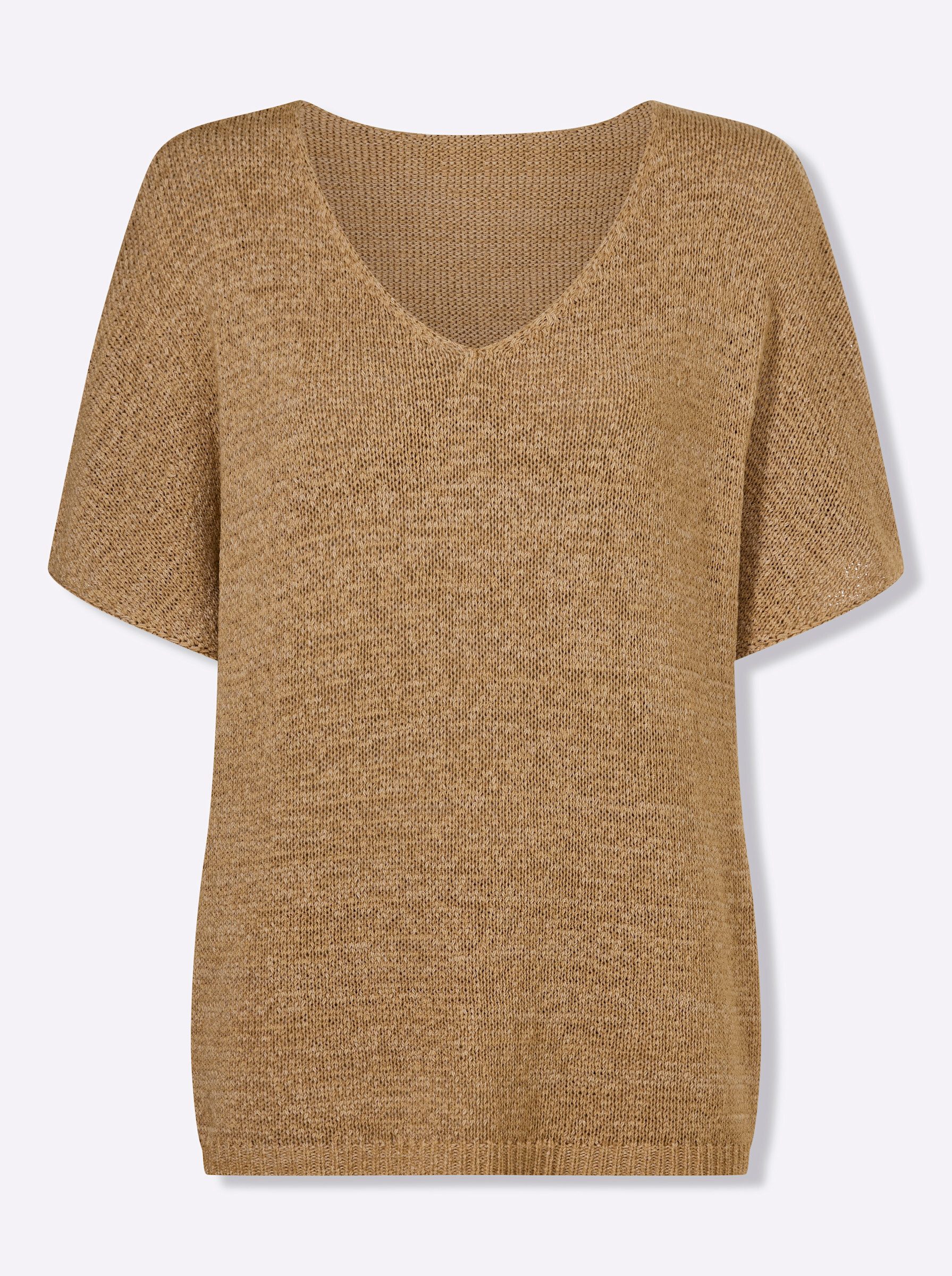 Strickpullover Pullover Kurzarm Jersey