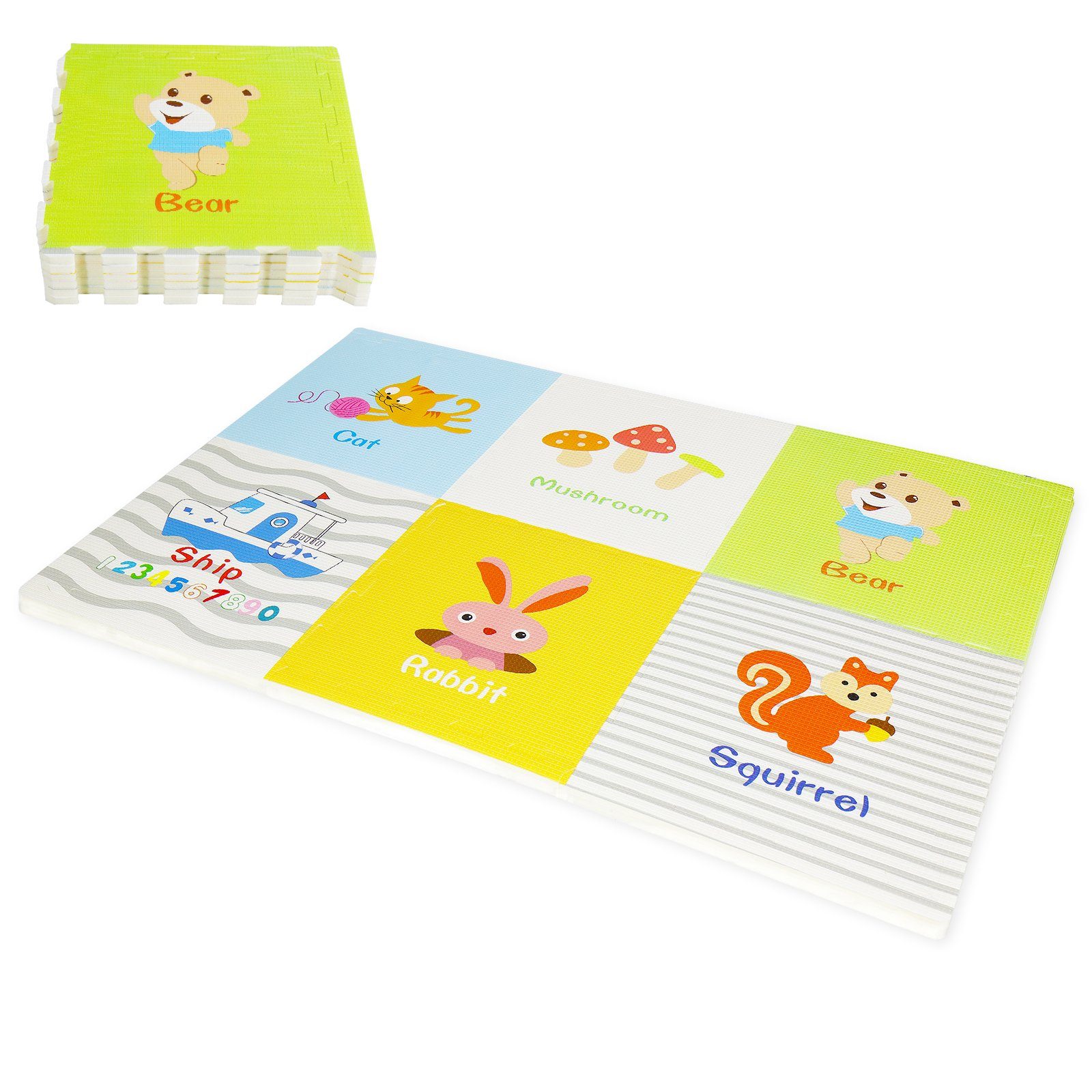 CCLIFE Puzzlematte Puzzlematte Krabbelmatte Spielmatte Baby