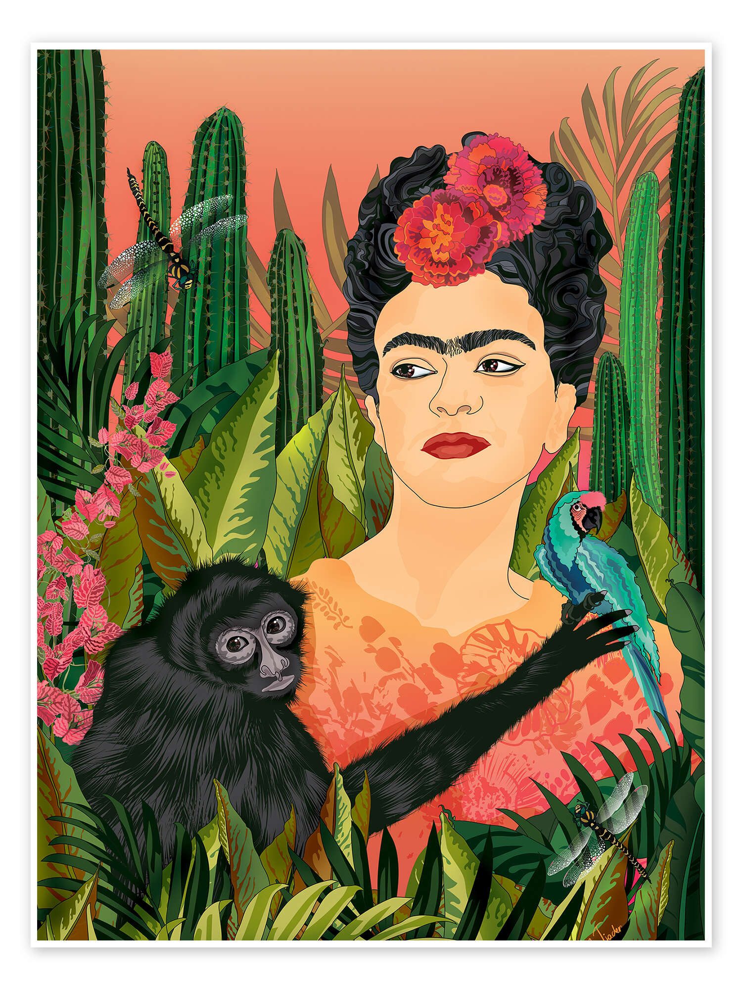 Posterlounge Wandbild Meine Frida Kahlo, Ella Tjader, erhältlich als Poster, Leinwandbild, Wandsticker oder Acrylglasbild