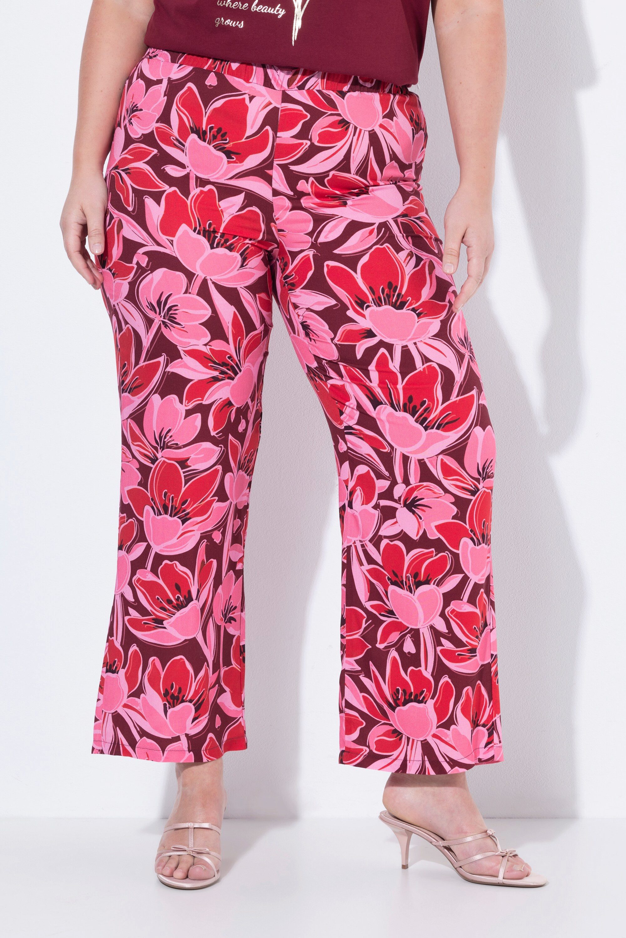 MIAMODA Funktionshose Hose gerades weites Bein Blumenmuster