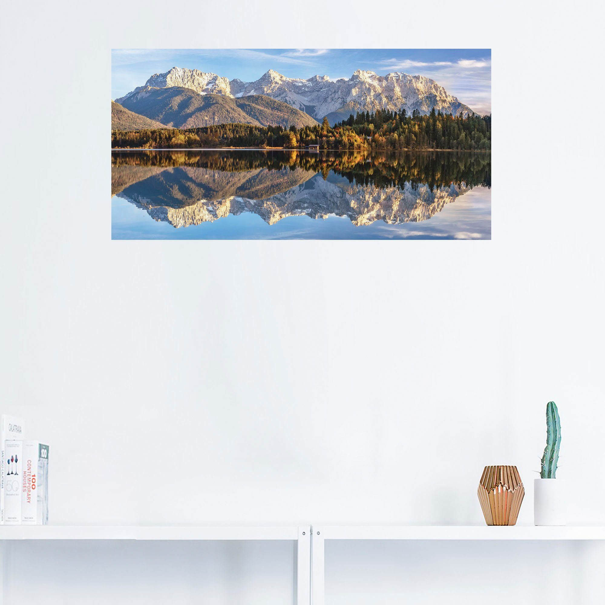 Artland Wandbild »Karwendelblick am Barmsee«, Berge & Alpenbilder (1 Stück), in vielen Größen & Produktarten - Alubild / Outdoorbild für den Außenbereich, Leinwandbild, Poster, Wandaufkleber / Wandtattoo auch für Badezimmer geeignet-HomeTrends