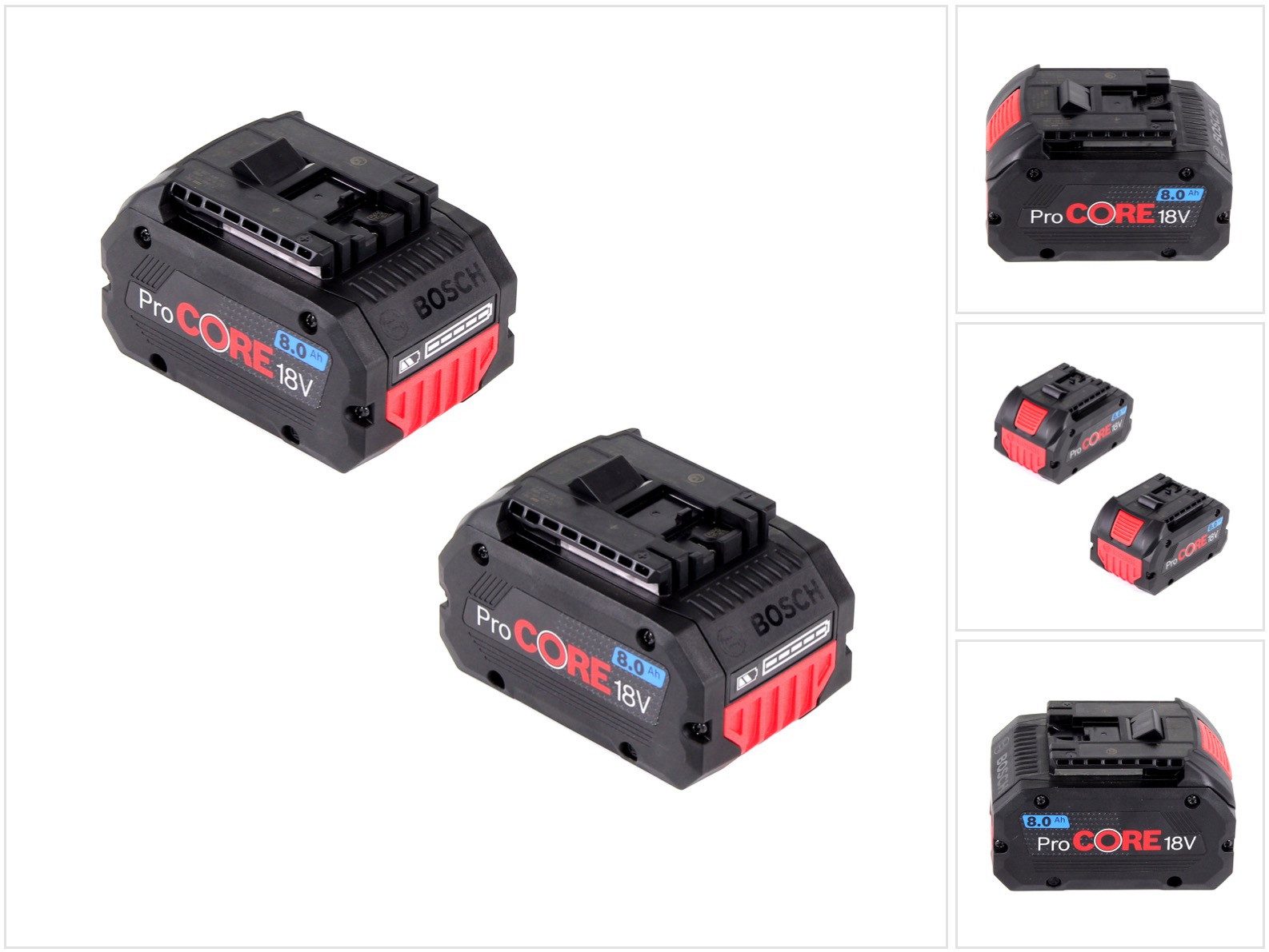 Bosch Professional Set 2x ProCORE 18 V 8,0 Ah Professional Li-Ion (1600A016GK) Akkupacks
