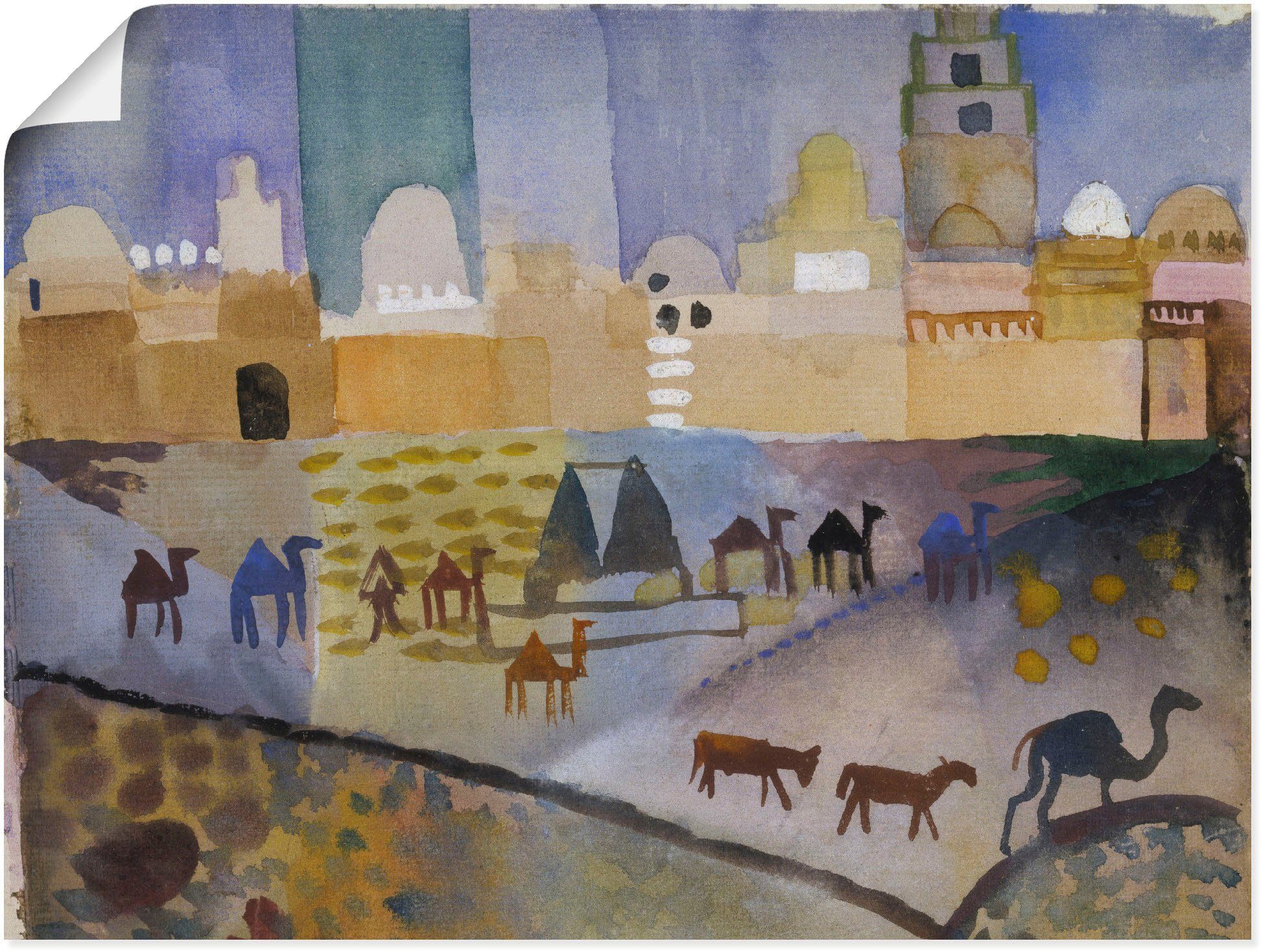 Artland Wandbild Kairouan I. 1914., Afrika (1 St), als Leinwandbild, Wandaufkleber oder Poster in versch. Größen