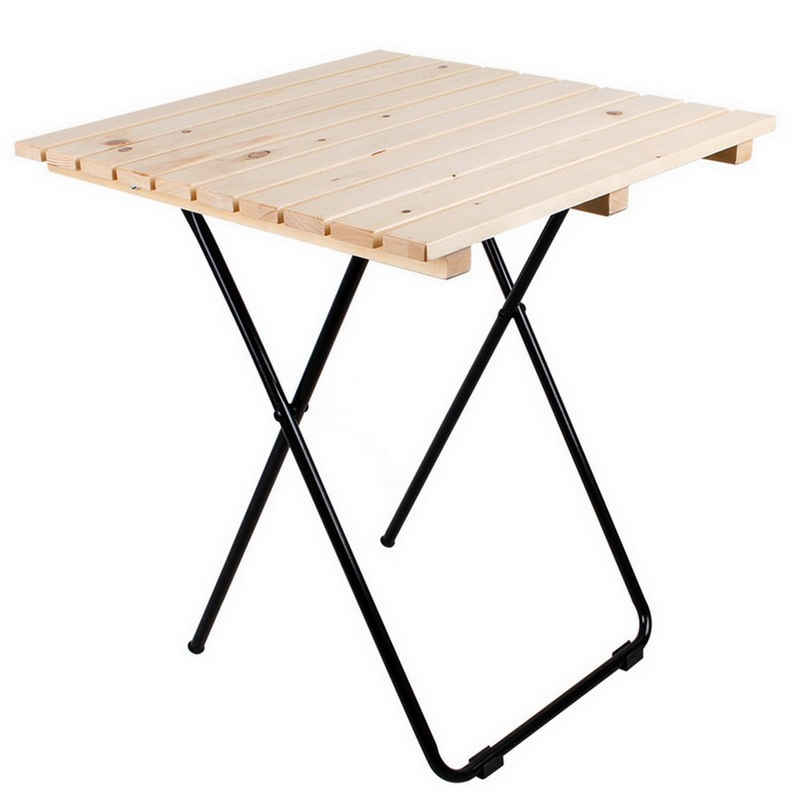 Linder Exclusiv GmbH Klapptisch 45 x 45 x 50cm (H) Beistelltisch, nutzbar als Campingtisch, Balkontisch, Gartentisch