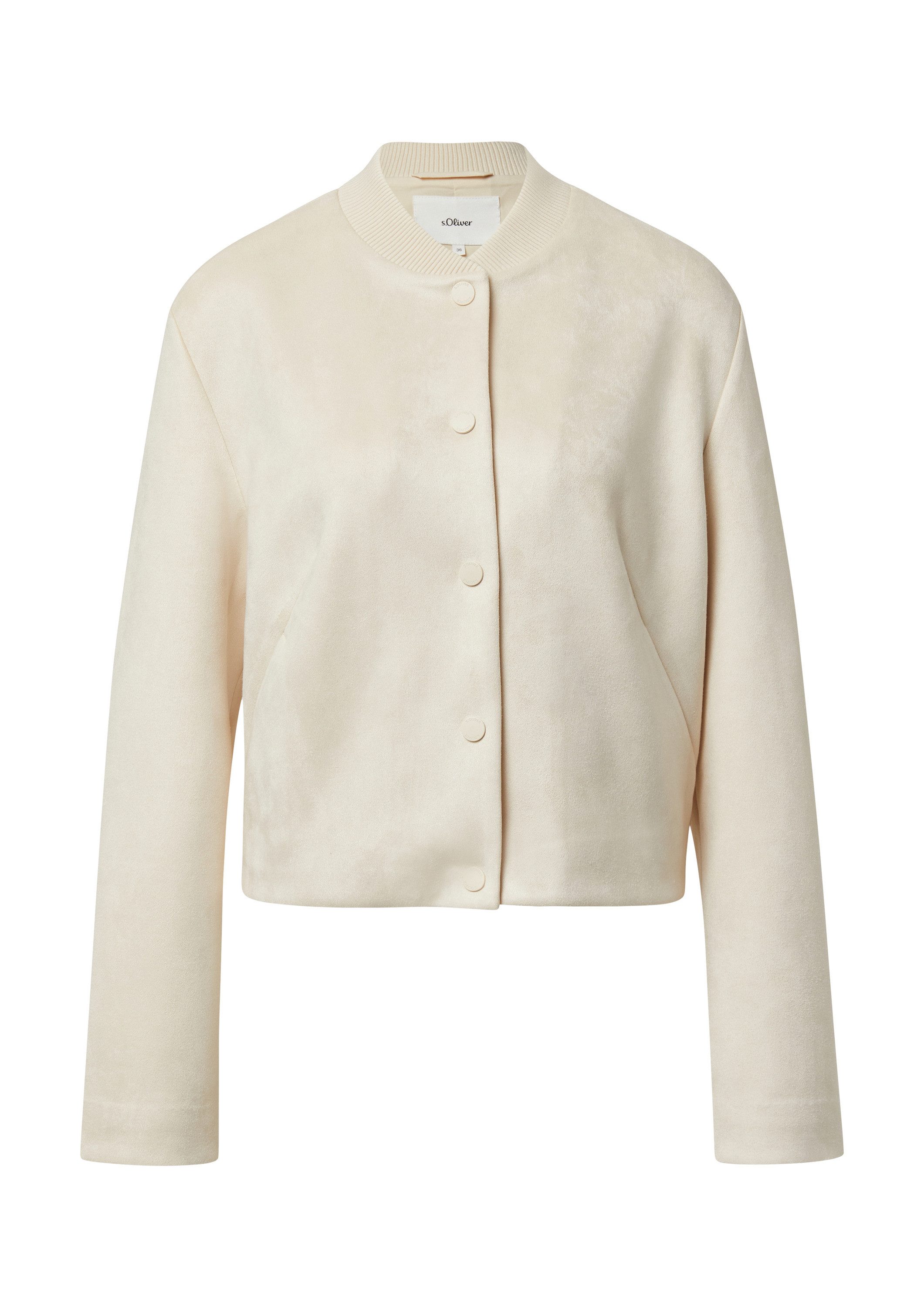 s.Oliver Funktionsjacke Indoor-Jacke Blouson in Veloursleder-Optik günstig online kaufen