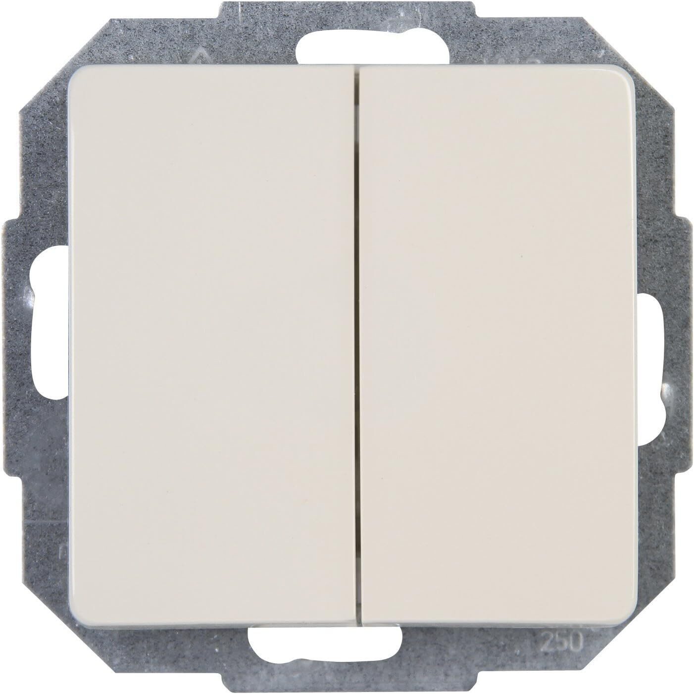 Kopp Schalter Kopp Paris Wechselschalter 250V IP20 creme-weiß, Lichtschalter Serienschalter