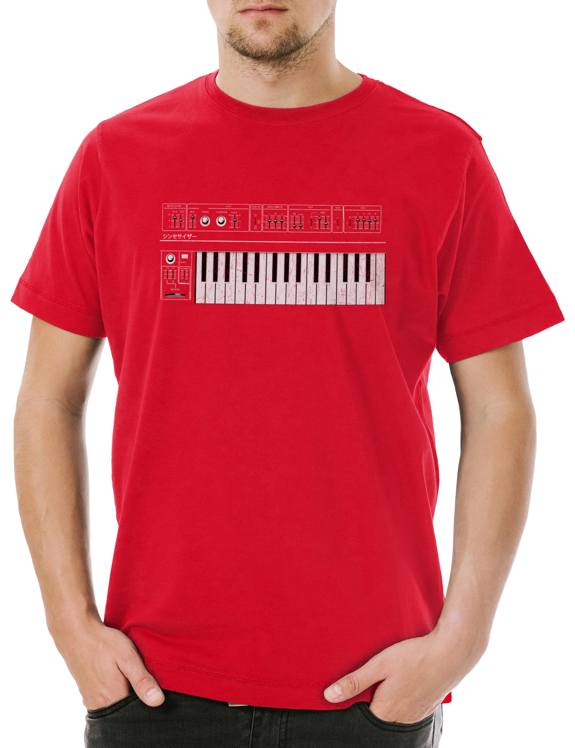 Print-Shirt Synthesizer GUI Herren T-Shirt Electro Techno LFO Musik Music DJ MC