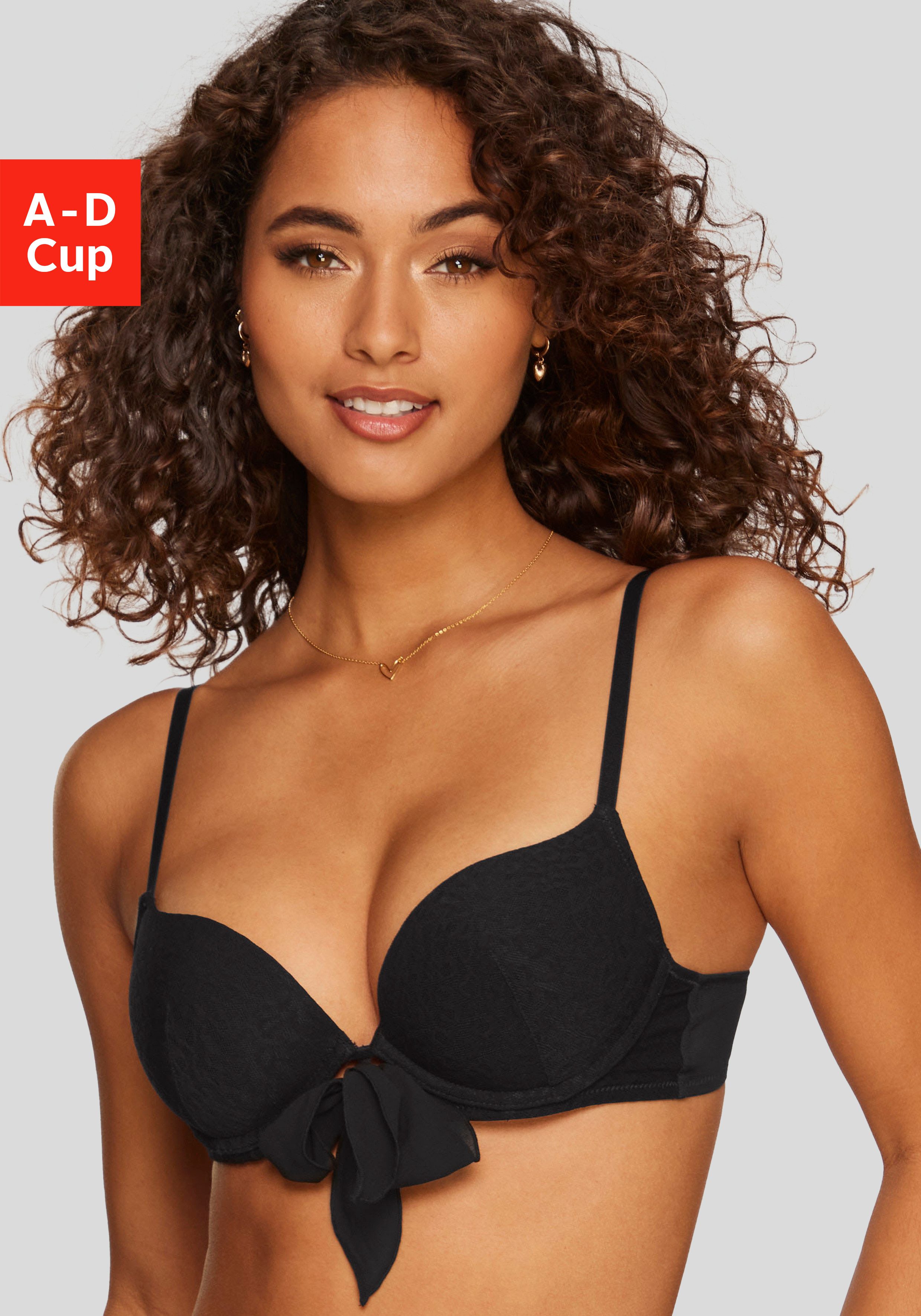 Vivance Push-up-BH Anna mit Bügel und femininer Schleife vorne mittig, sexy Dessous