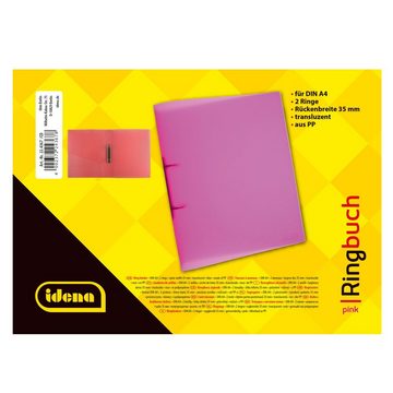 Idena Hefter Idena 224367 - Ringbuch DIN A4, aus PP, 2 Ringe, 35 mm Rückenbreite