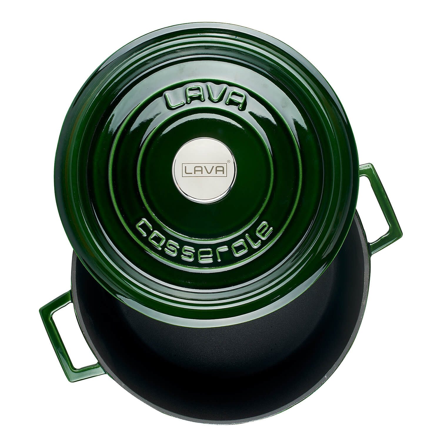 LAVA Bräter LAVA Gusseisentopf mit Deckel, emailliert, Ø 28 cm, 6,71 Liter, Gusseisen (2-tlg), emailliertes Gusseisen, backofengeeignet