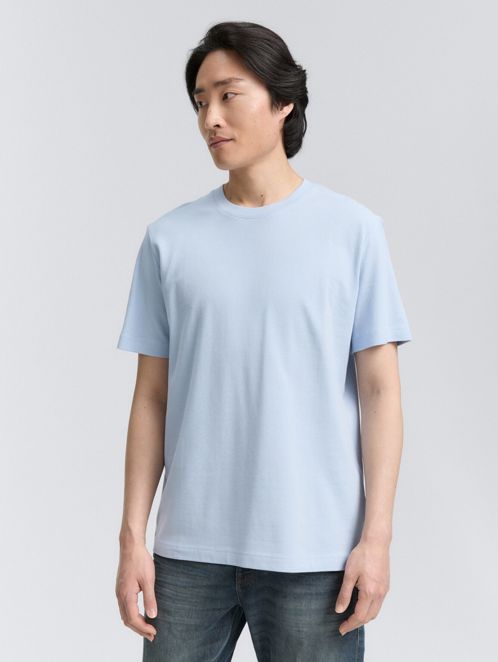 TOM TAILOR T-Shirt T-Shirt mit Piqué günstig online kaufen