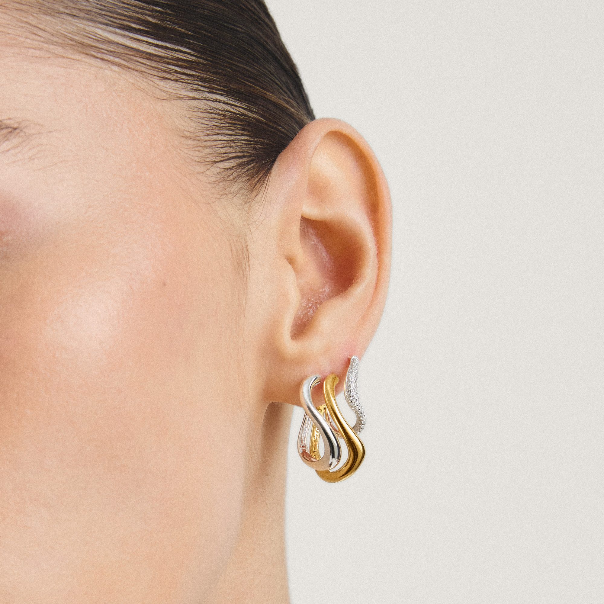 THOMAS SABO Paar Creolen Fluid Elegance Creolen gelbgoldfarben