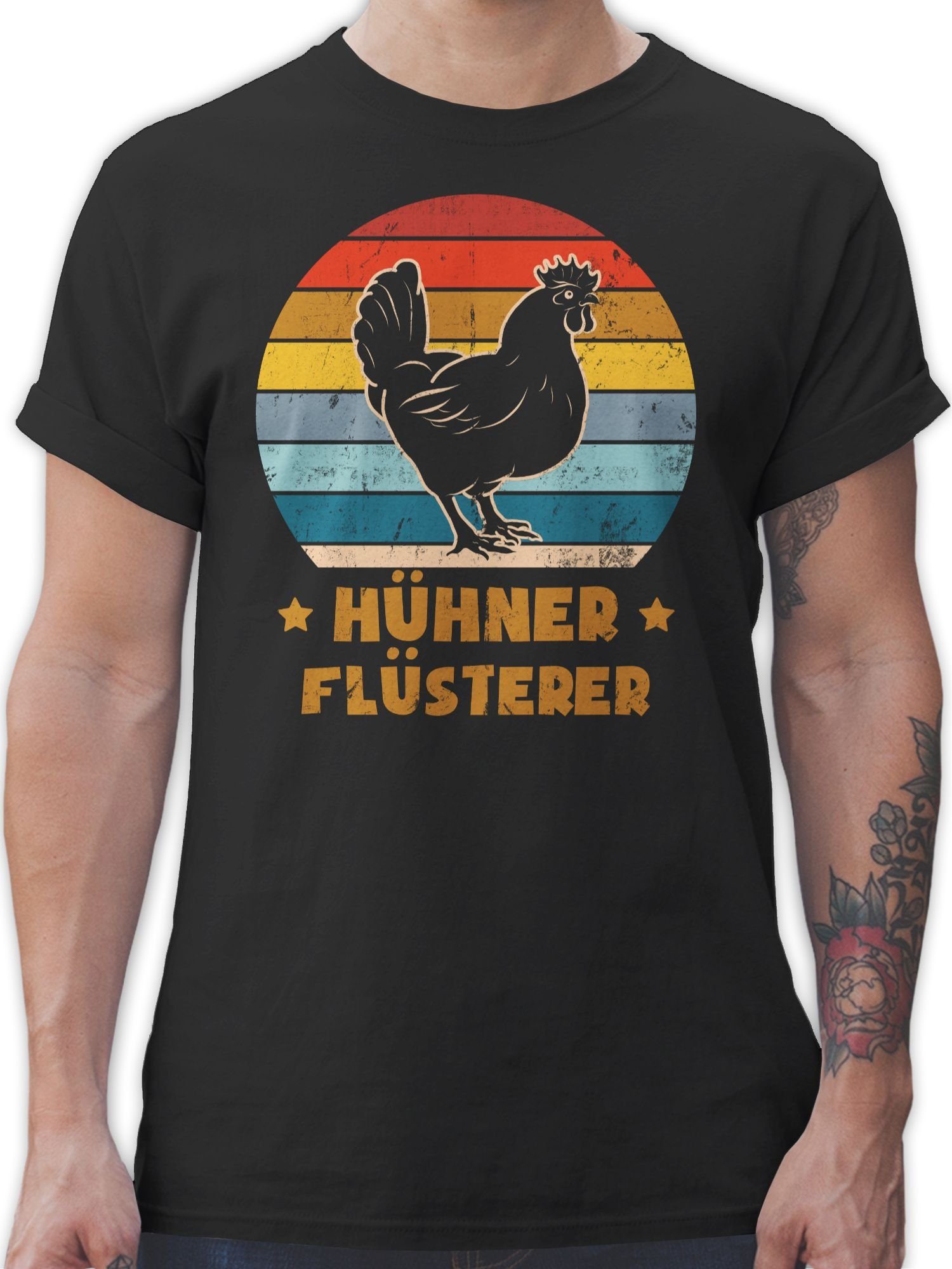 Shirtracer TShirt »Hühner Flüsterer Vintage Sprüche Statement mit