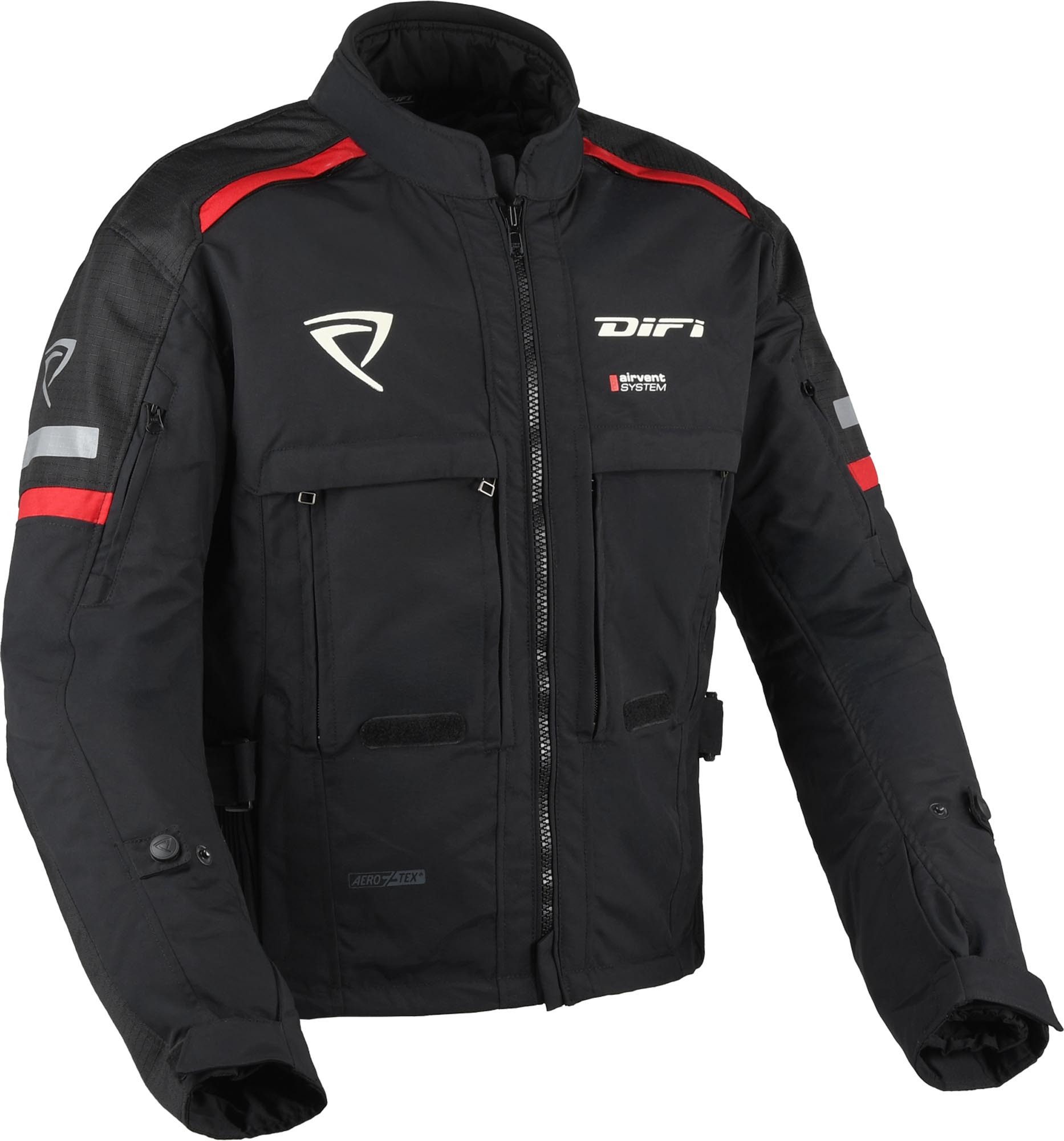 DIFI Motorradjacke Blaze Aerotex wasserdichte Motorrad Textiljacke Rückenprotektor vorbereitet,Verbindungsreißverschluss,Ellenbogenp