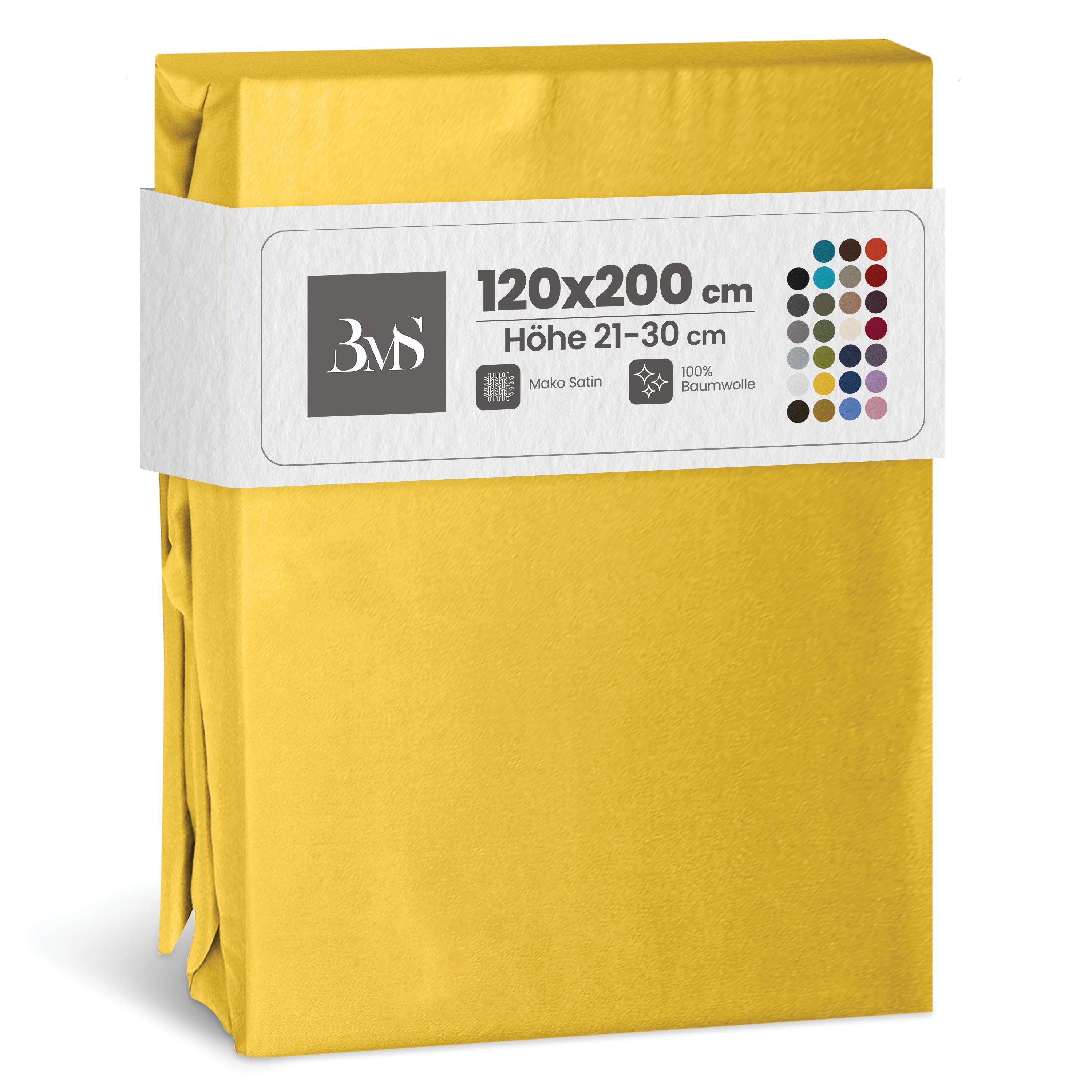BETTWAESCHE-MIT-STIL Spannbettlaken Mako Satin Spannbettlaken, Matratzenhöh günstig online kaufen