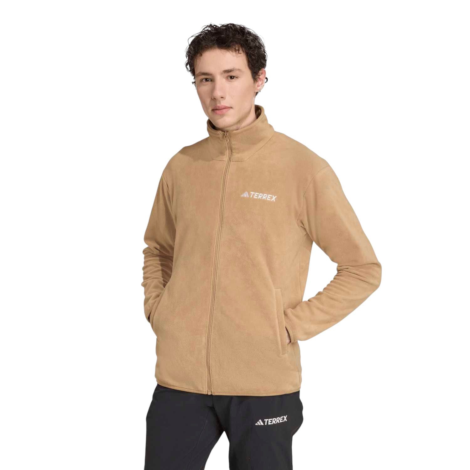 adidas Performance Fleecejacke Terrex Multi Essentials Half-Zip beige Herren