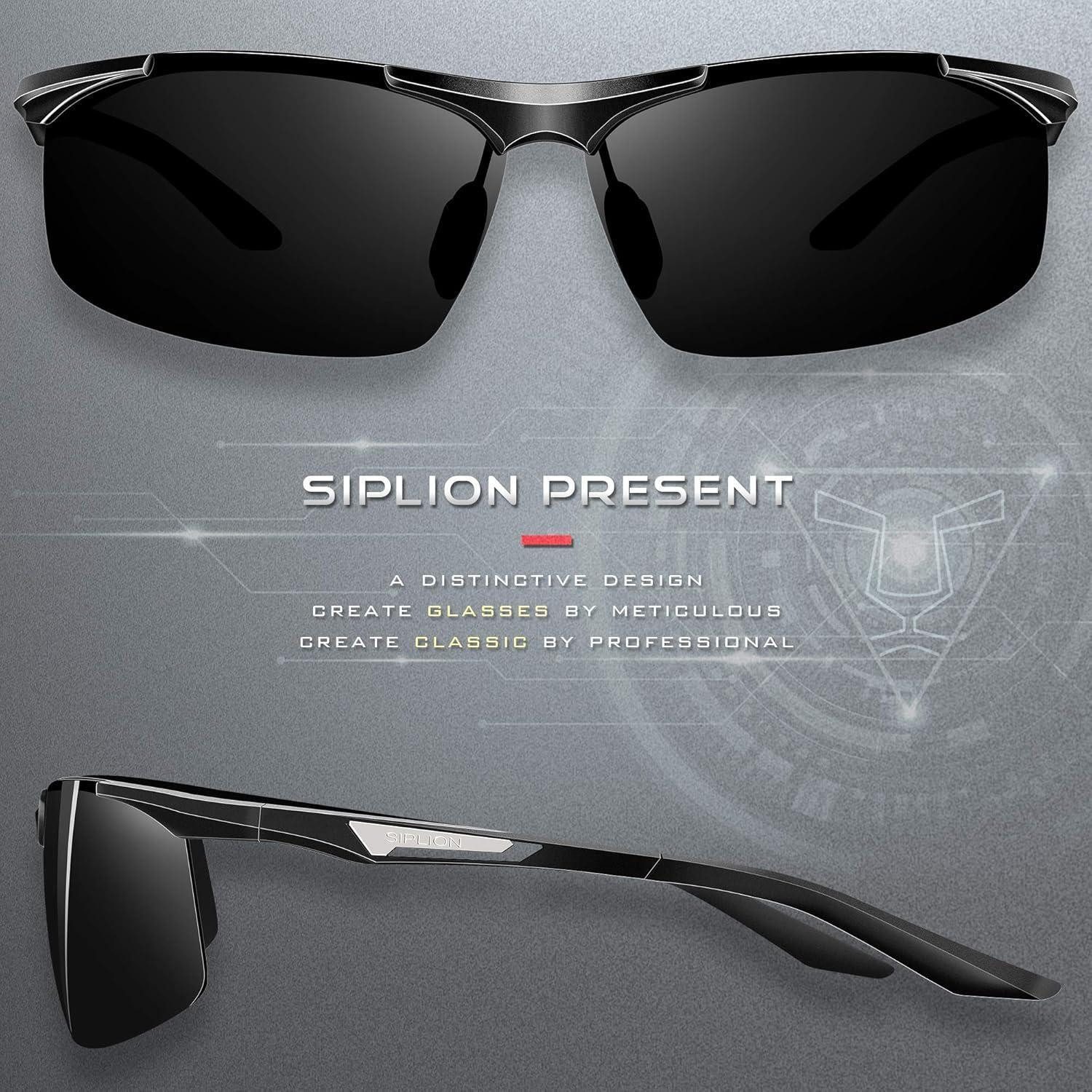 LuxusKollektion Sonnenbrille Sportbrille Herren Polarisierte 8729 Schwarz Non-verspiegelt Linsen