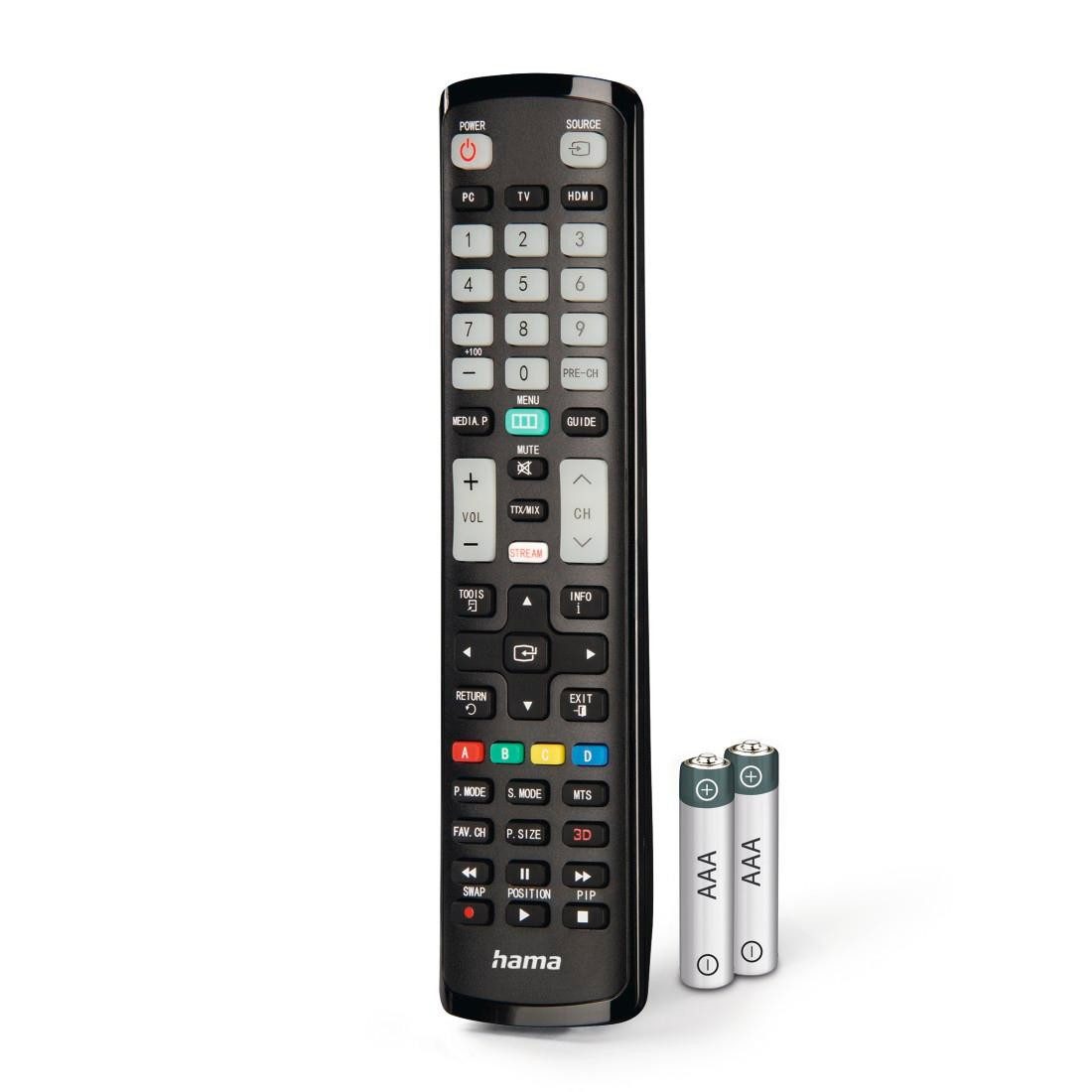 Hama Universal Ersatzfernbedienung für Samsung TV, lernfähig Universal-Fernbedienung (1-in-1)