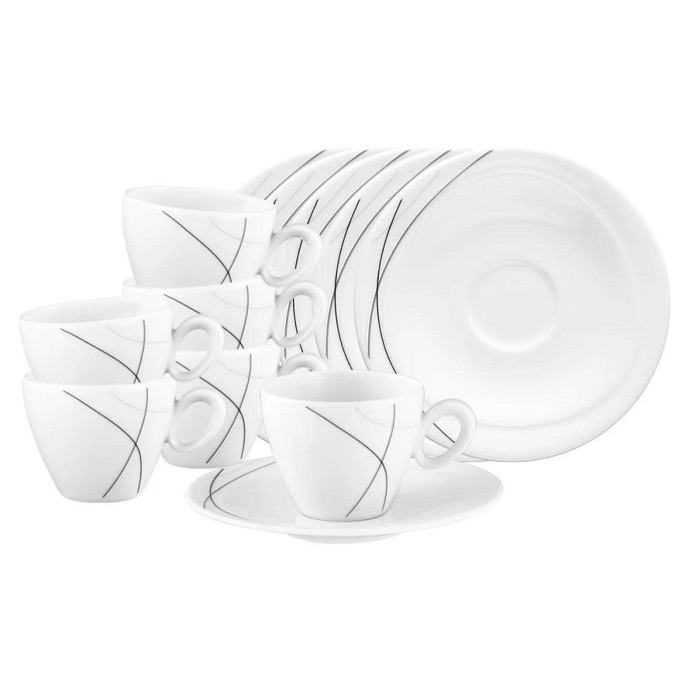 Seltmann Weiden Espressotasse Seltmann Weiden Trio Highline Espressotasse + Untertasse 0,11 l 6er, Porzellan