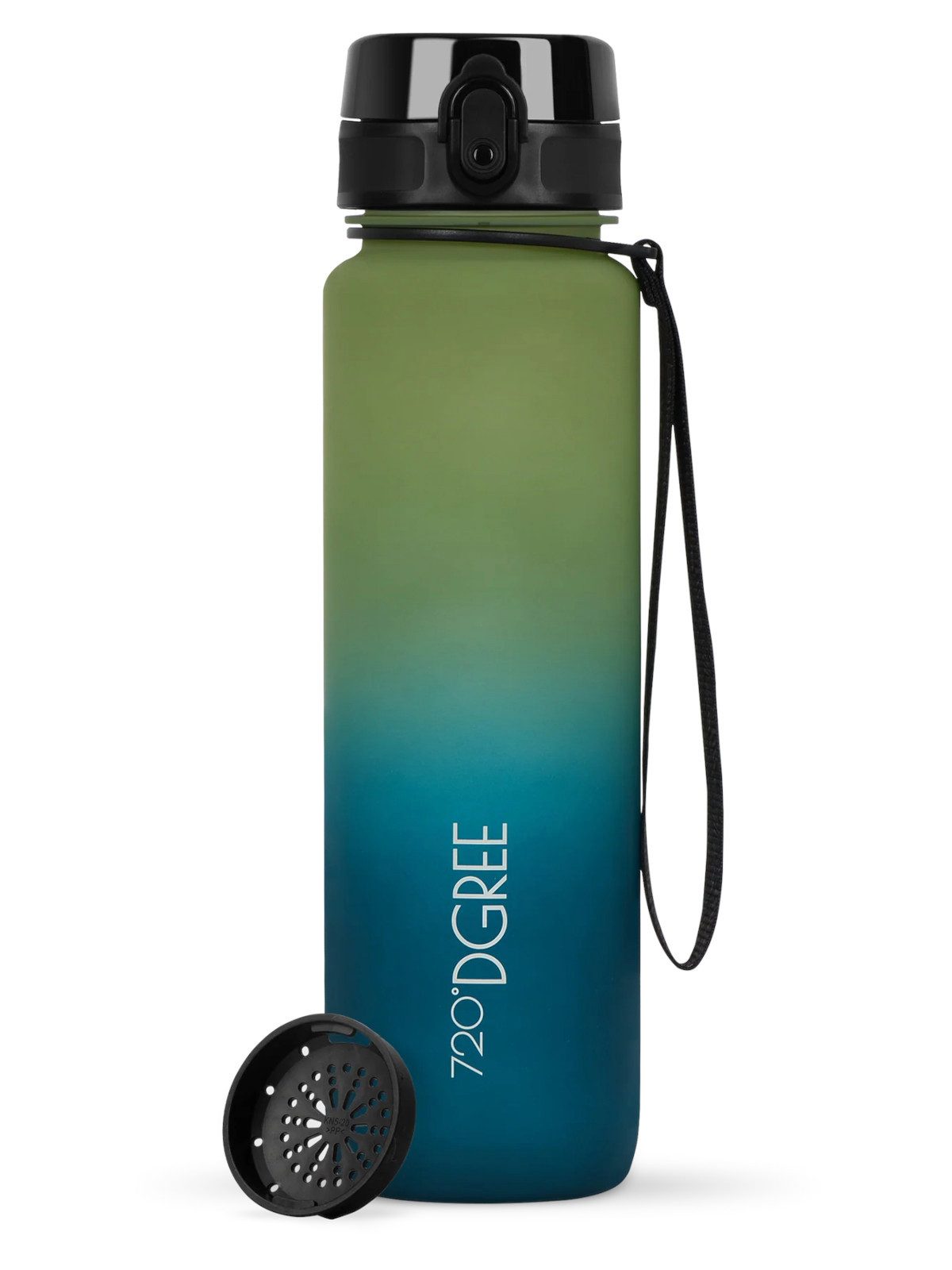 720°DGREE Trinkflasche Trinkfl. uberBottle Multicol. softTouch m.Sieb kiwi gr./sma. green 1l