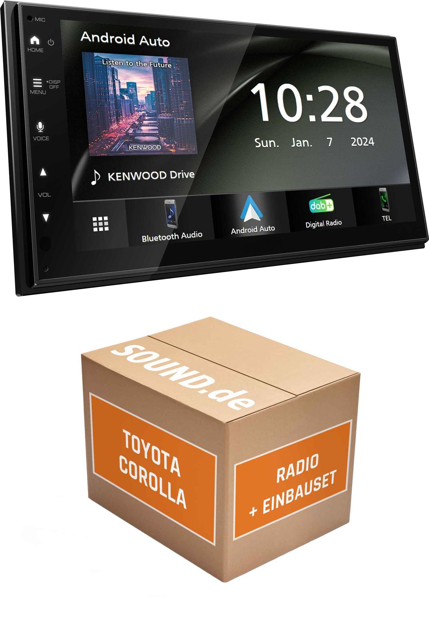 JUST SOUND best choice for caraudio Autoradio Einbauset Kenwood DMX5023DABS Toyota Corolla E12 Autoradio (Freisprecheinrichtung)