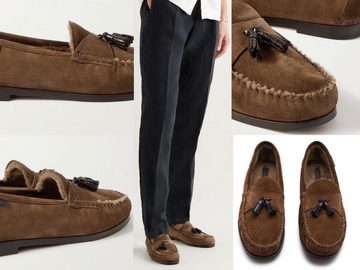 Tom Ford TOM FORD Berwick Shearling Tasselled Suede Loafers Schuhe Shoes M Sneaker