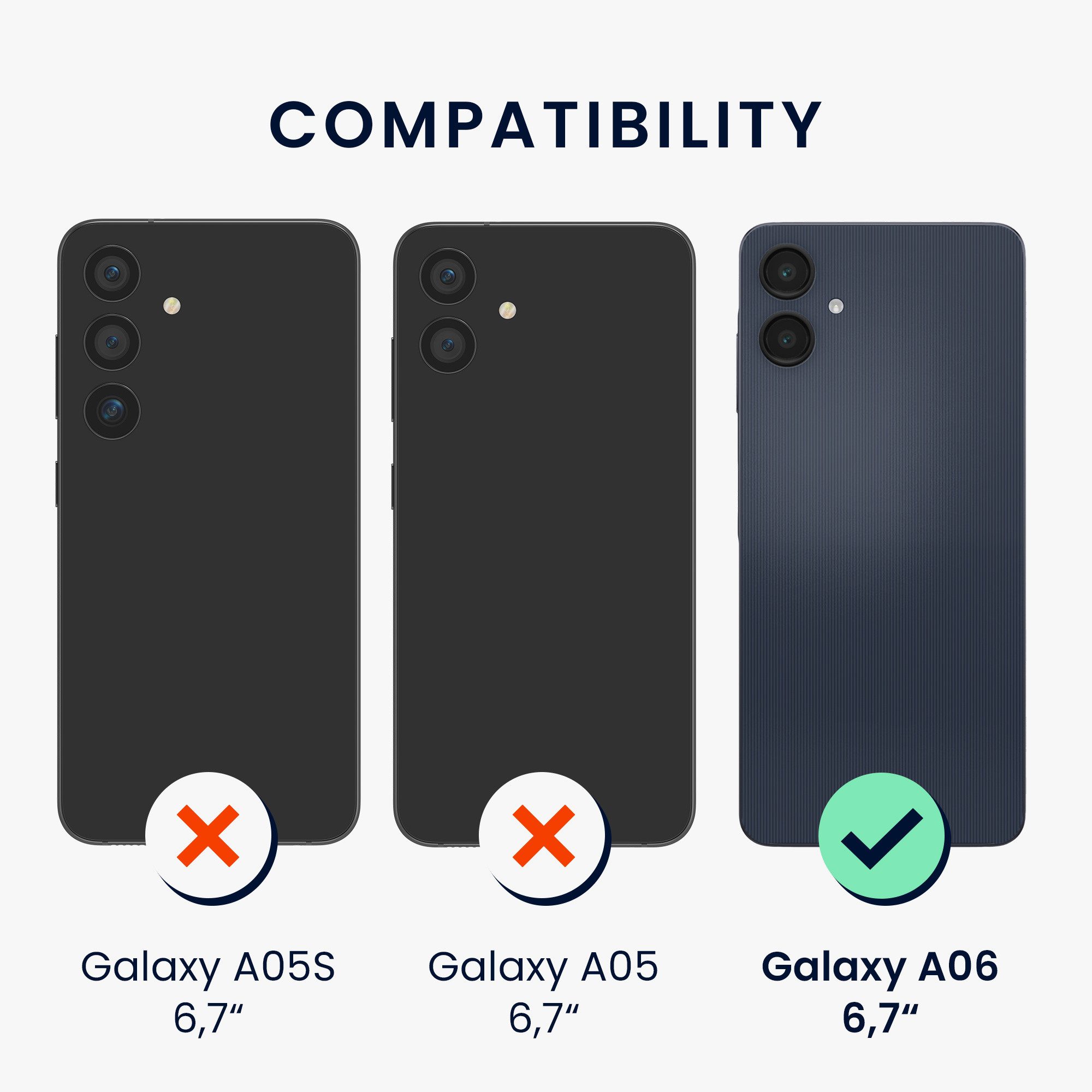 kwmobile Smartphone-Hülle Hülle für Samsung Galaxy A06, Hülle Silikon - Soft Handyhülle - Handy Case Cover