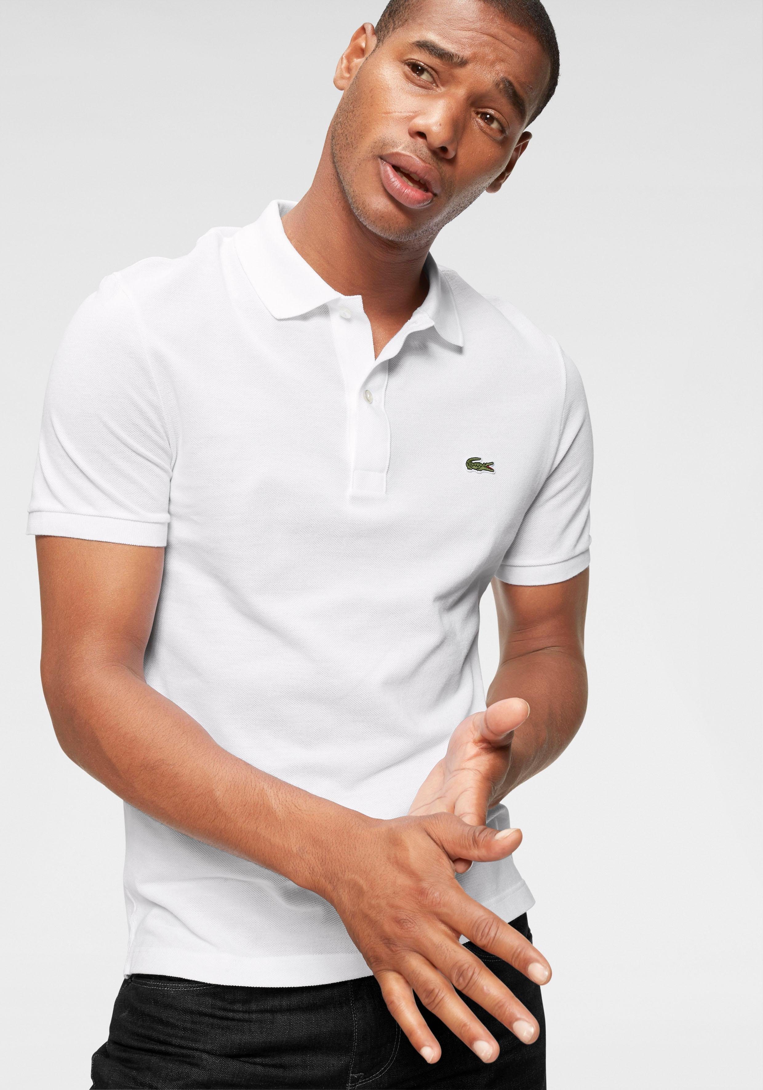 Lacoste Poloshirt (1-tlg) mit Logostickerei weiß