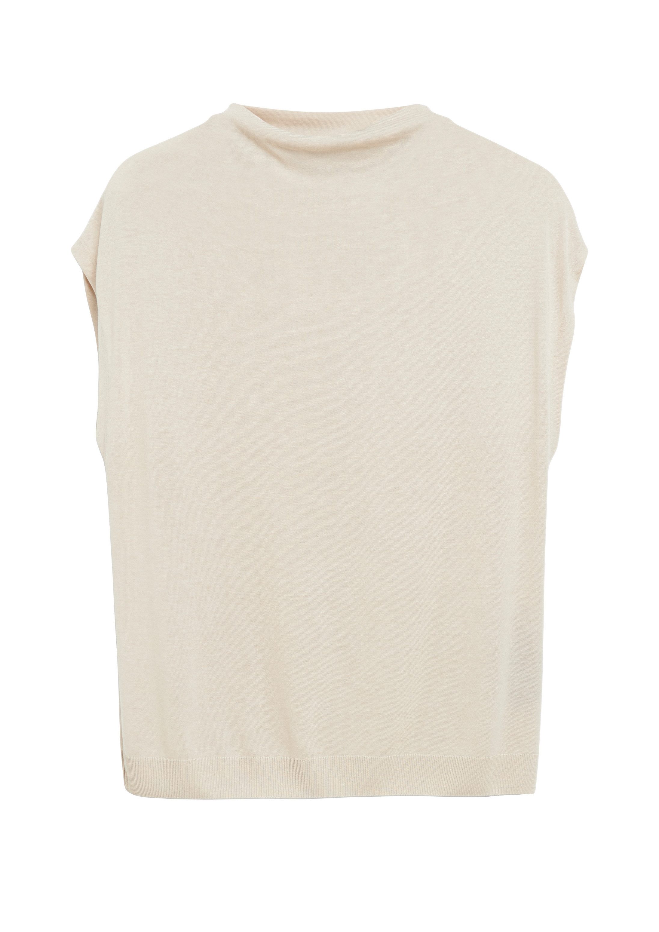 comma Kurzarmshirt T-Shirt Fließendes Shirt aus Lyocellmix