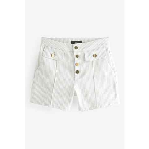 Next Jeansshorts Jeansshorts mit Goldknopfdetail (1-tlg)