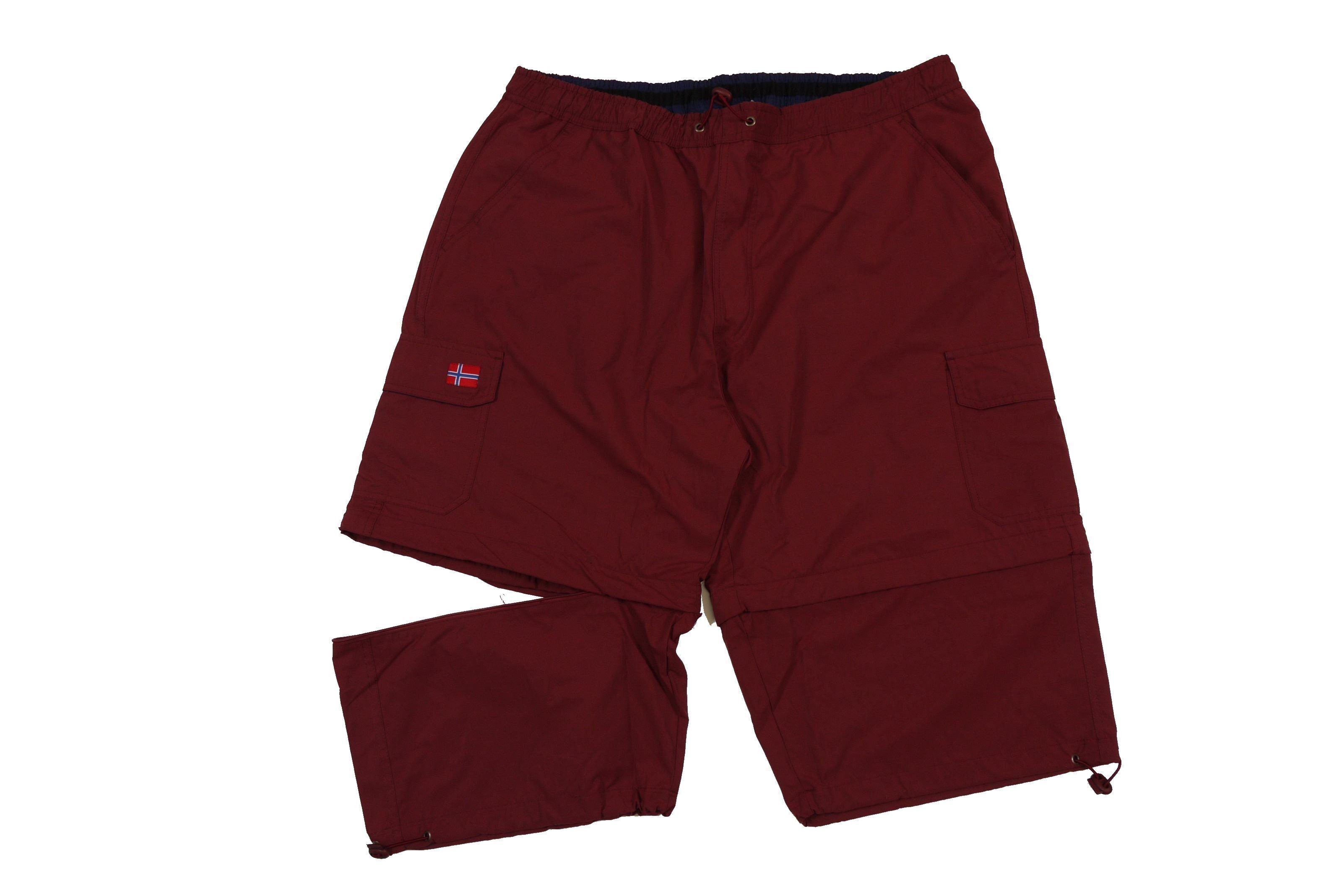 ABRAXAS Zip-off-Hose Zipp-Off-Bermuda in Übergröße, bordeaux