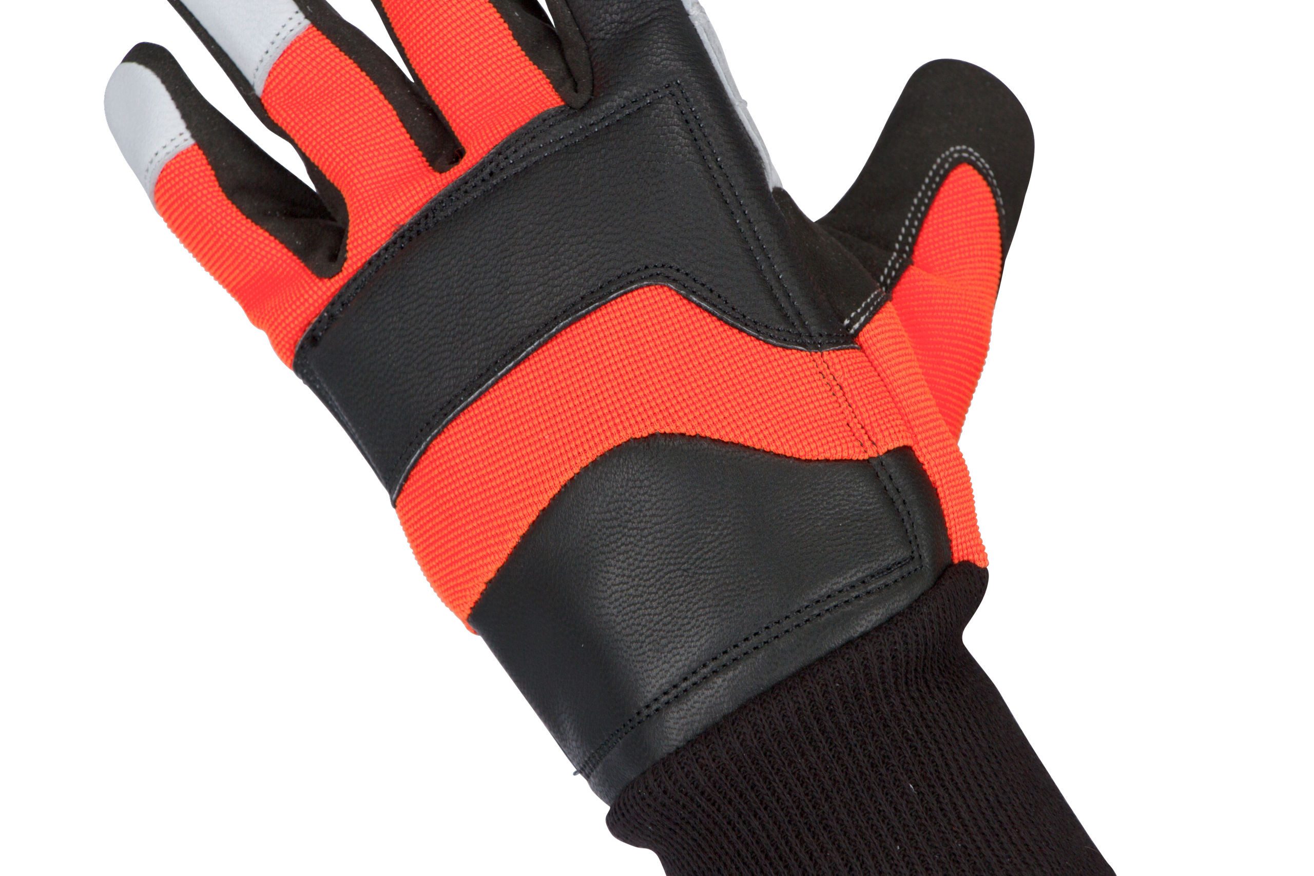 Keron Gartenhandschuhe Motorsägenhandschuh Forester links geschützt Kettensägenhandschuh (1, Paar) Atmungsaktiv