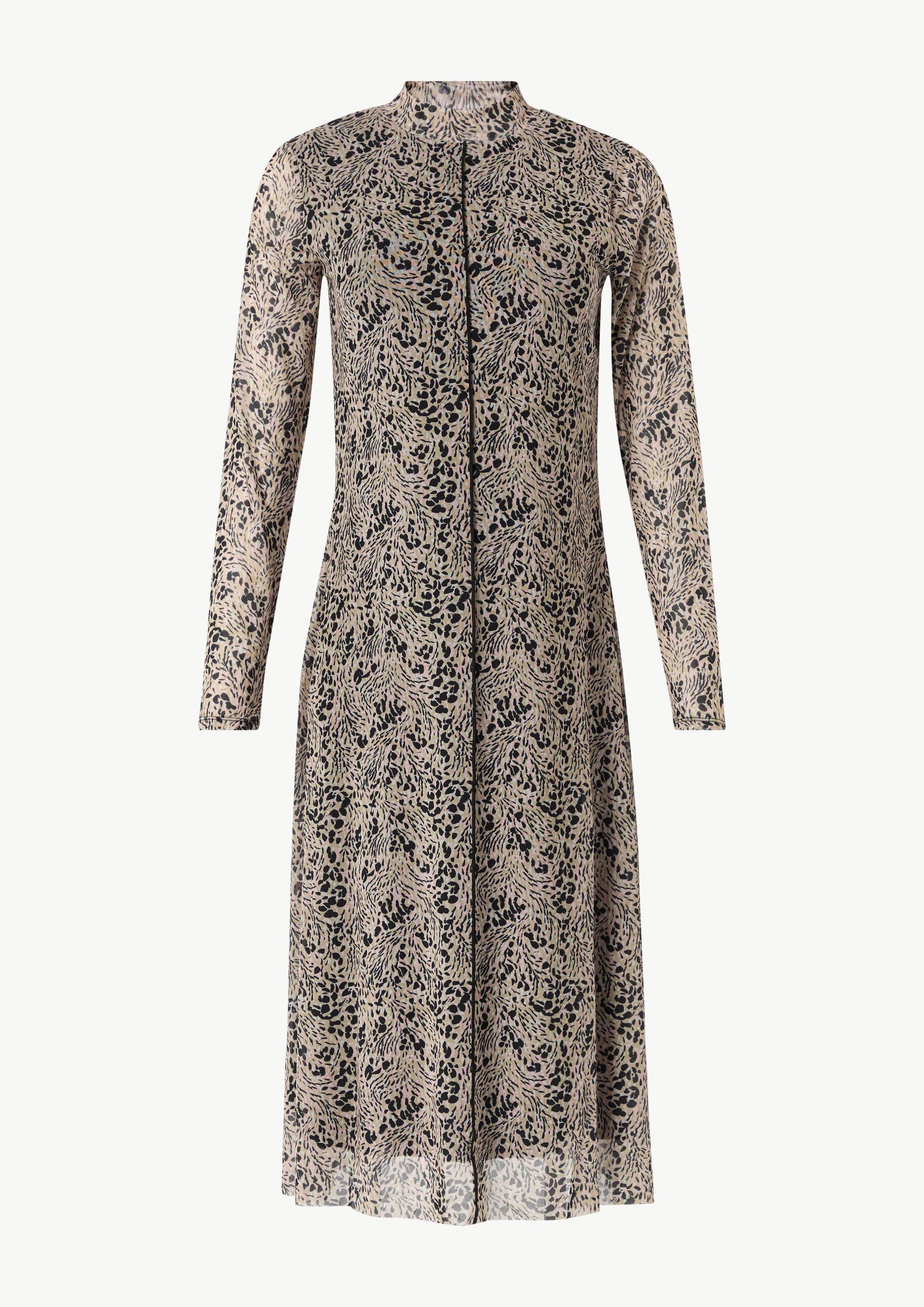 Minikleid Hochgeschlossenes Midi-Kleid aus Mesh