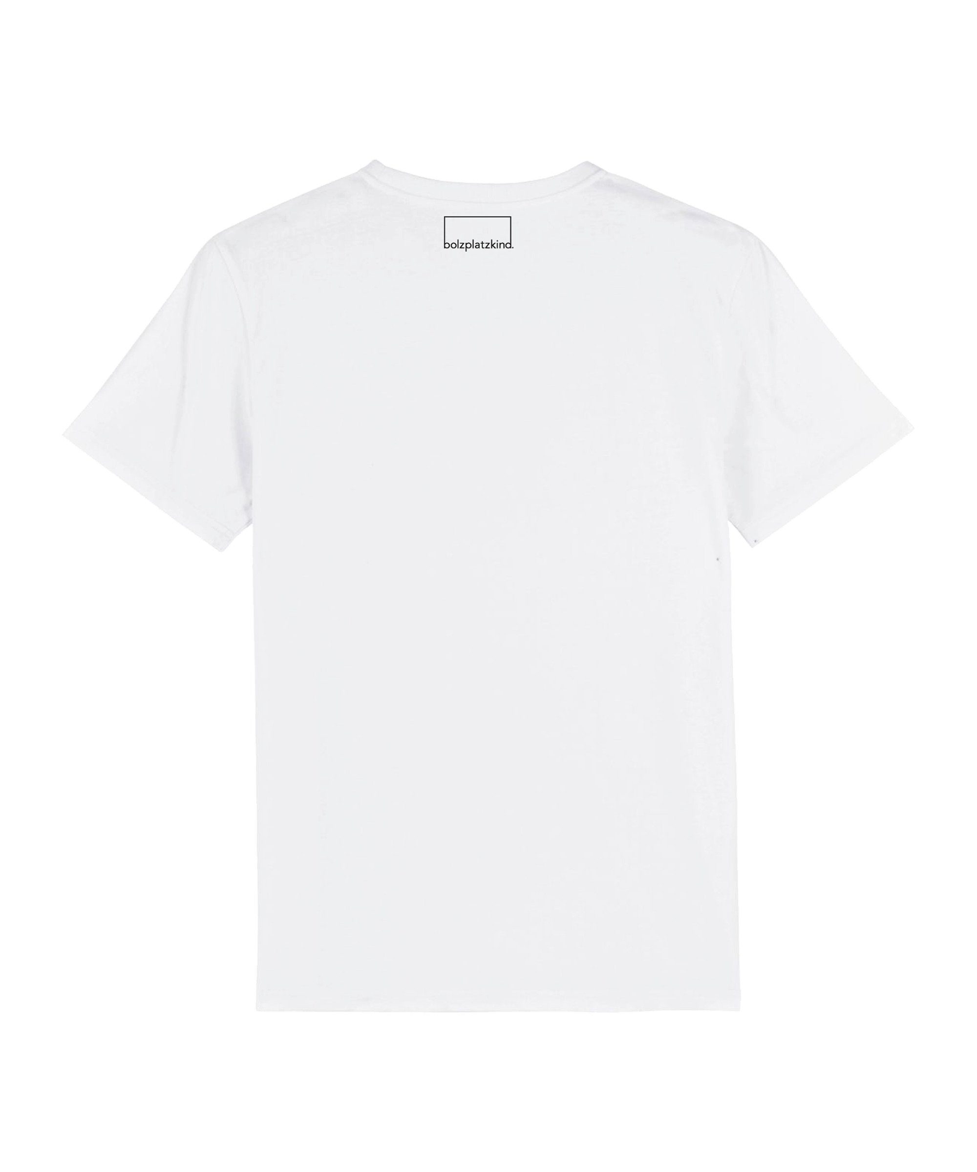 T-Shirt weiss "Sundowner" Nachhaltiges Produkt T-Shirt Bolzplatzkind