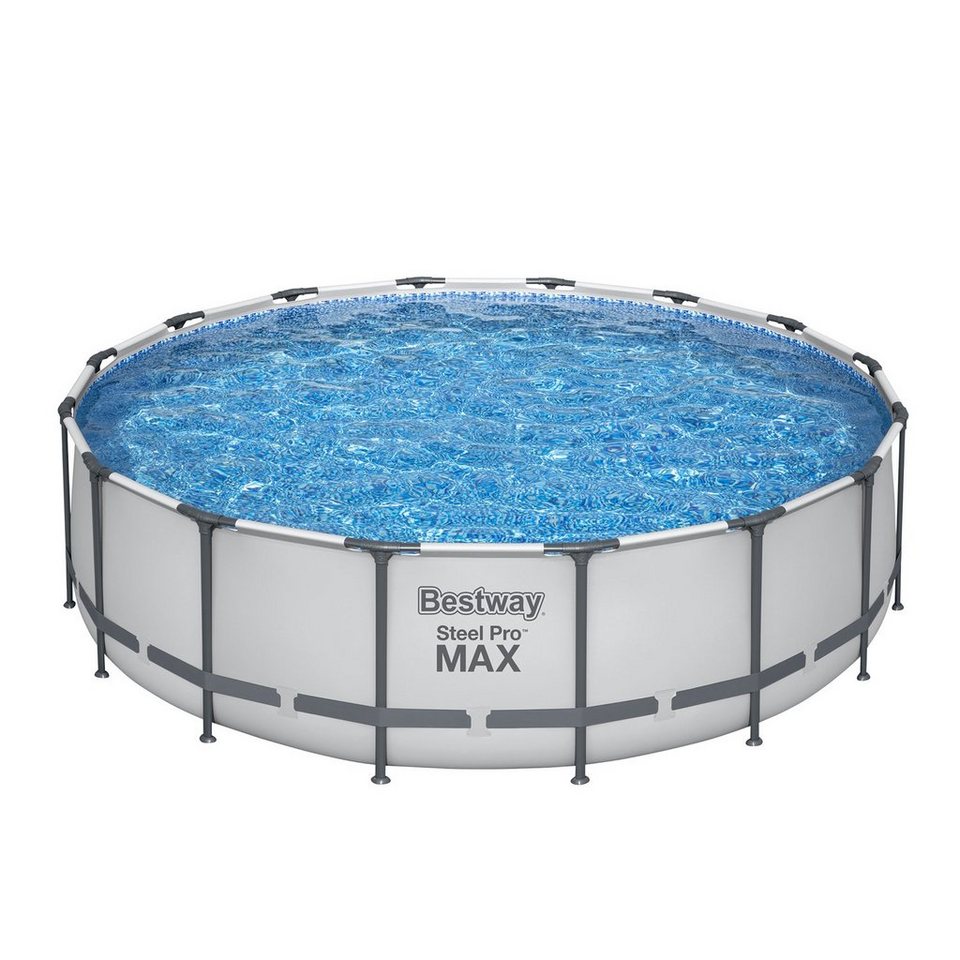 Bestway Pool Steel Pro Max Komplett-Set 488x122 cm grau