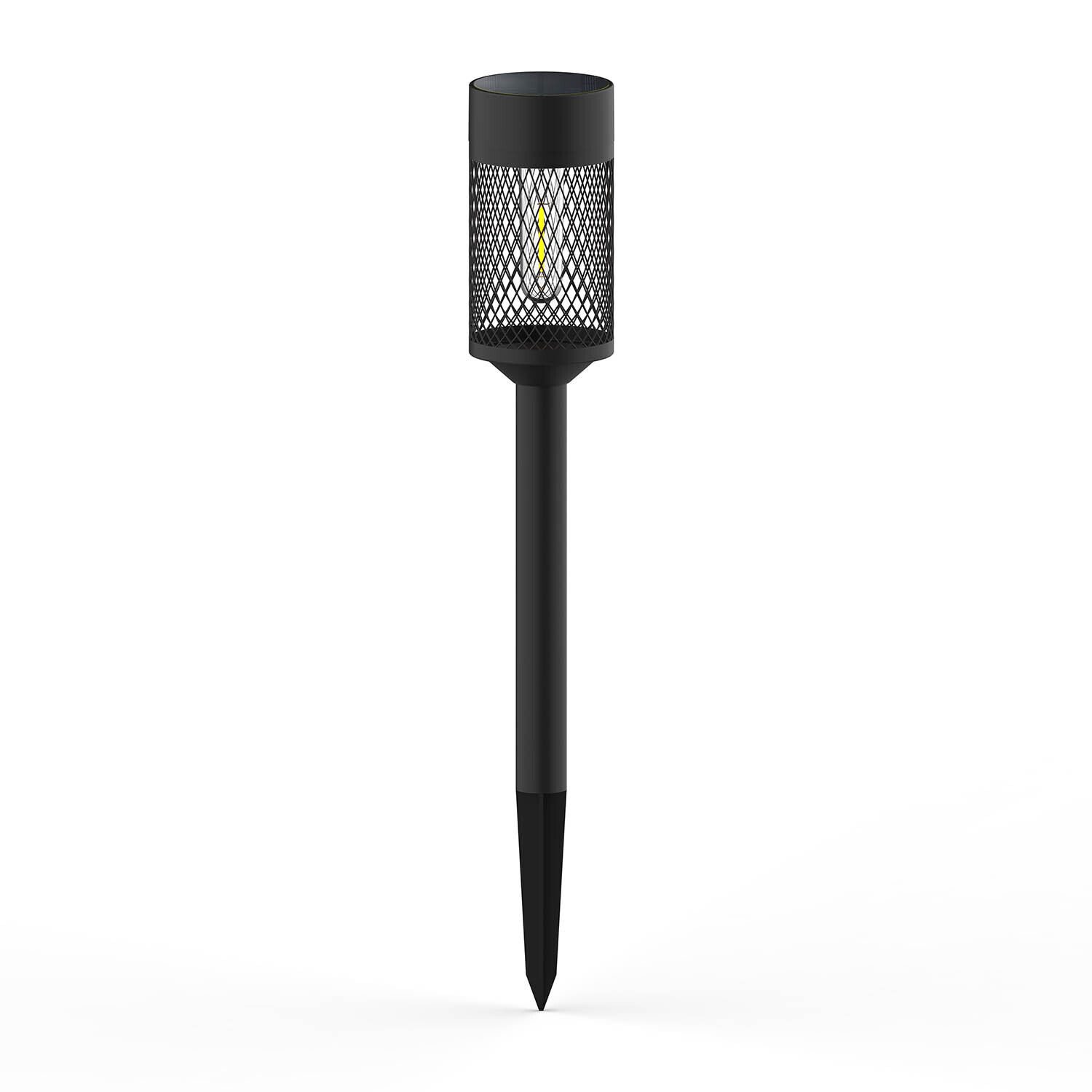 Forever Light LED Solarleuchte SUNARI, LED fest integriert, Warmweiß, Solar-LED-Gartenleuchte, IP44, warmweiß, Edelstahl