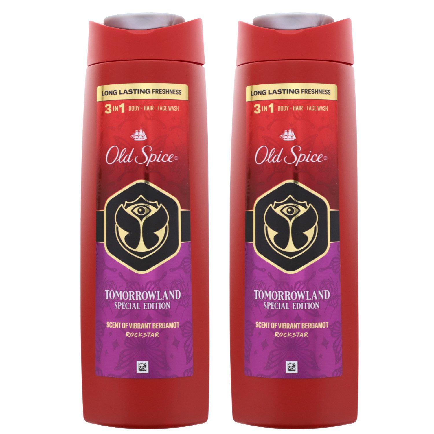 Old Spice Duschgel 2 x Old Spice Rockstar Tomorrowland 3in1 Duschgel 400ml je Maskulin