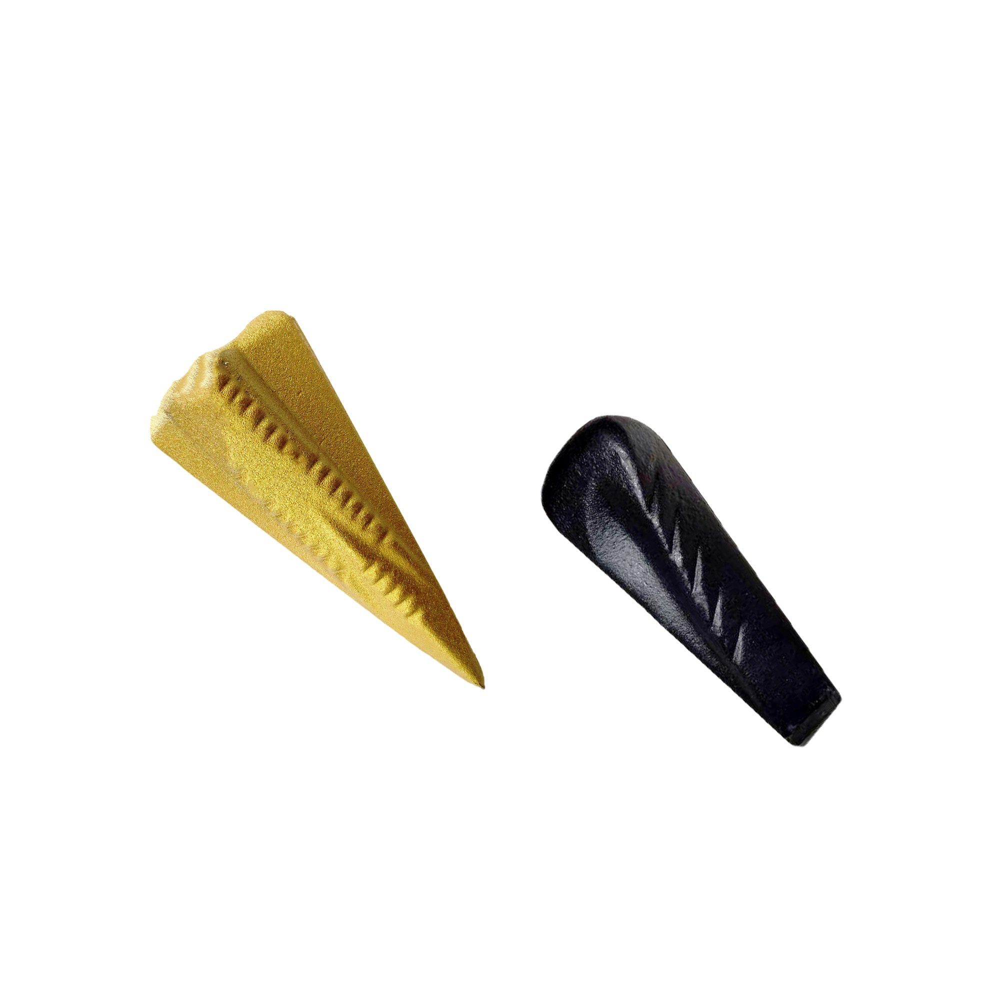 BigDean Holzspalter 3x Drehspalt-Keil 21,5 x 6 cm 2,25 kg Massiv & sicher Spaltkeil, Spaltgutlänge bis 0 cm, Spaltgutdurchmesser bis 0 cm, (Set, 3-St., Spaltkeile), Robuste 2kg Stahl, Schlagfester Werkzeugstahl, Geschmiedet