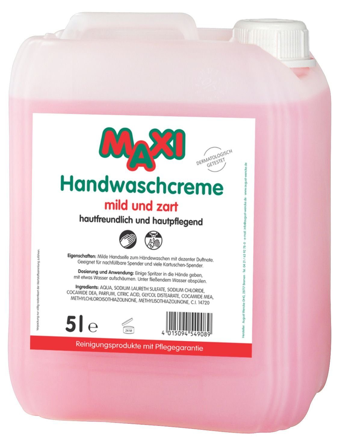 FORMAT Eco Handwaschcreme PU-frei, 3 Liter - Für Starke Industrielle Verschmutzungen, Hautschonend