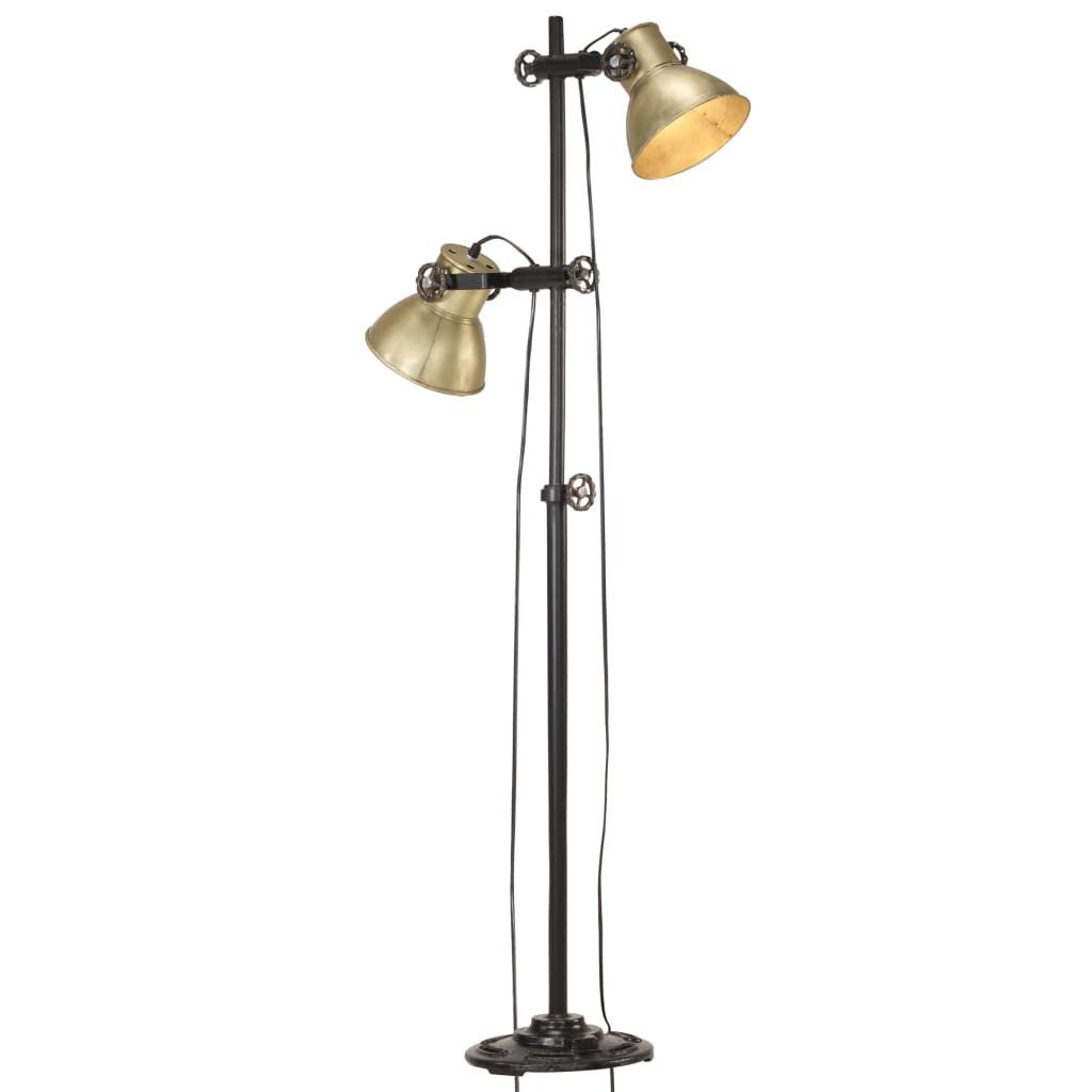 vidaXL Deckenleuchte Stehlampe 2-flammig Messing E27 günstig online kaufen