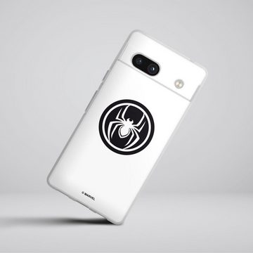 DeinDesign Handyhülle Spider-Man Spider Logo White, Google Pixel 7a Silikon Hülle Bumper Case Handy Schutzhülle