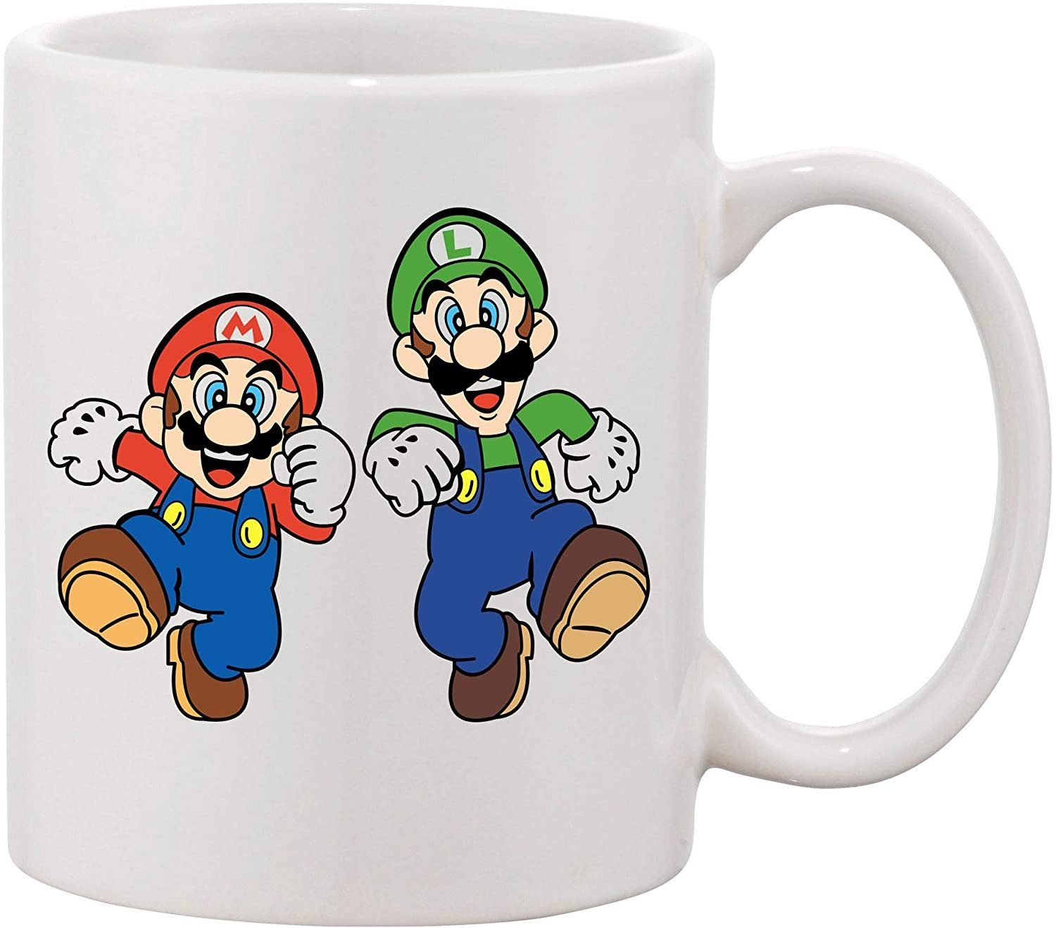Tasse Mario & Luigi Kaffeetasse Geschenk mit trendigem Logo Print